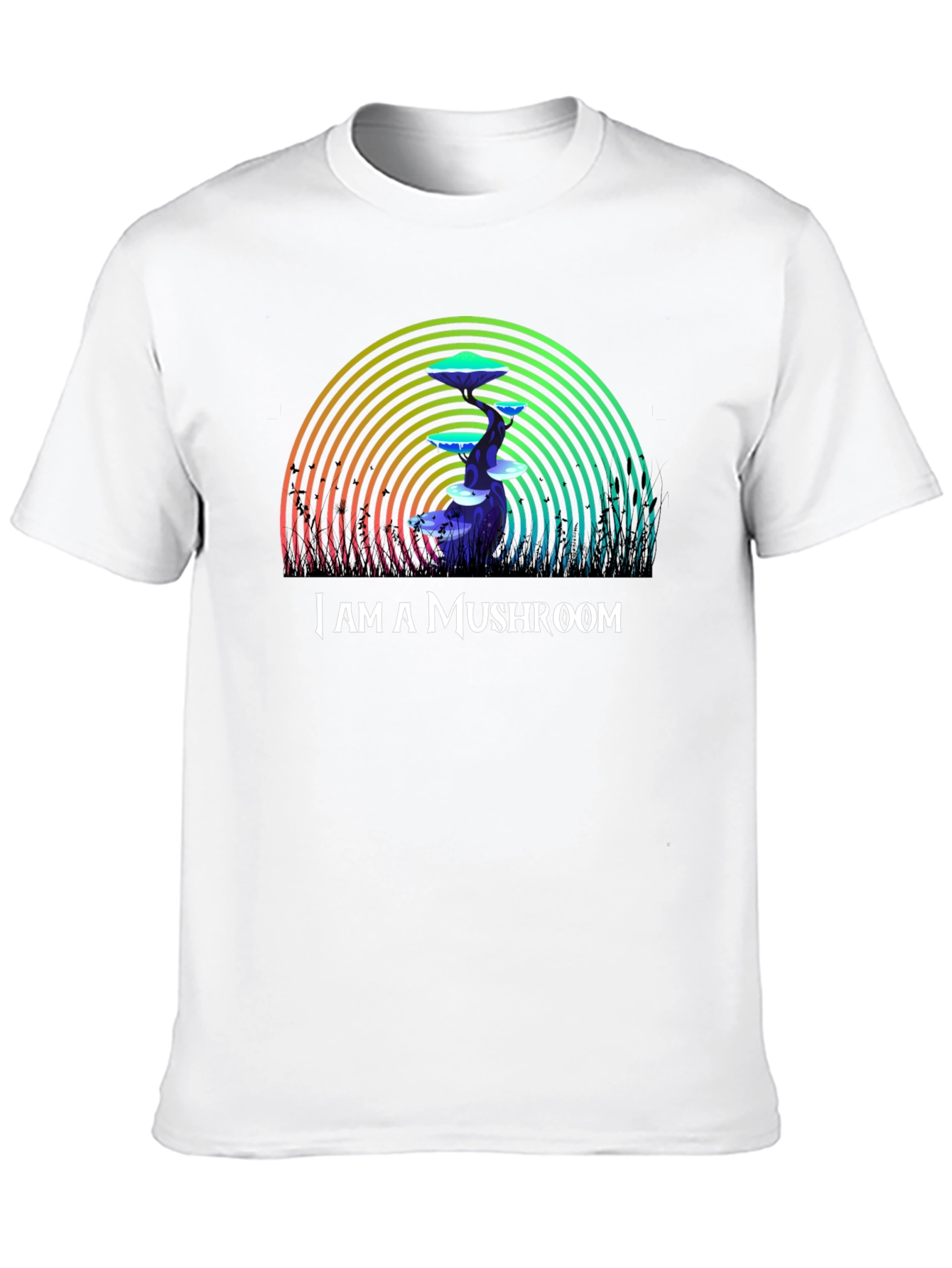 Black I am A Mushroom Graphic T-Shirt view 10