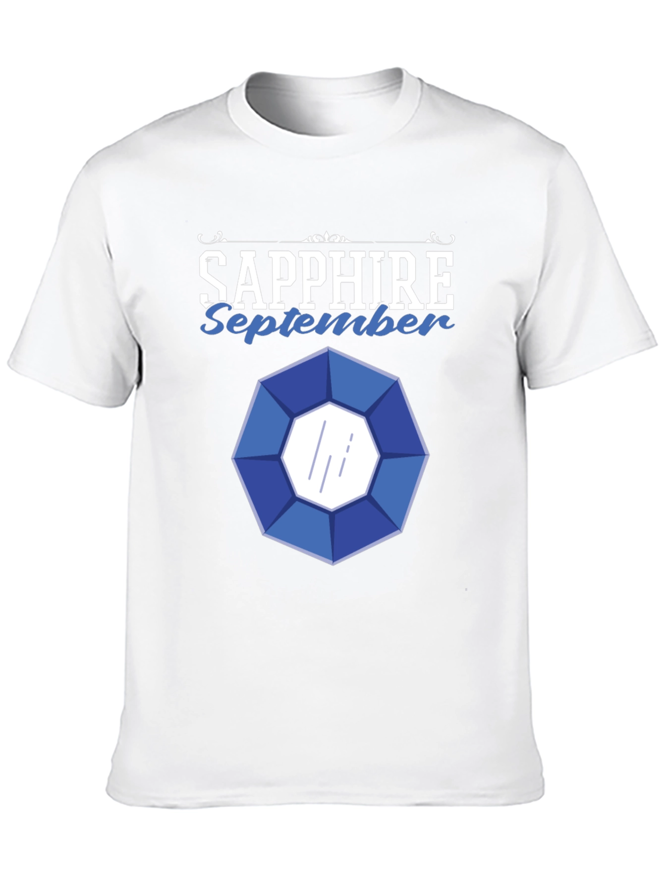 Black Sapphire September Gemstone Graphic T-Shirt view 10