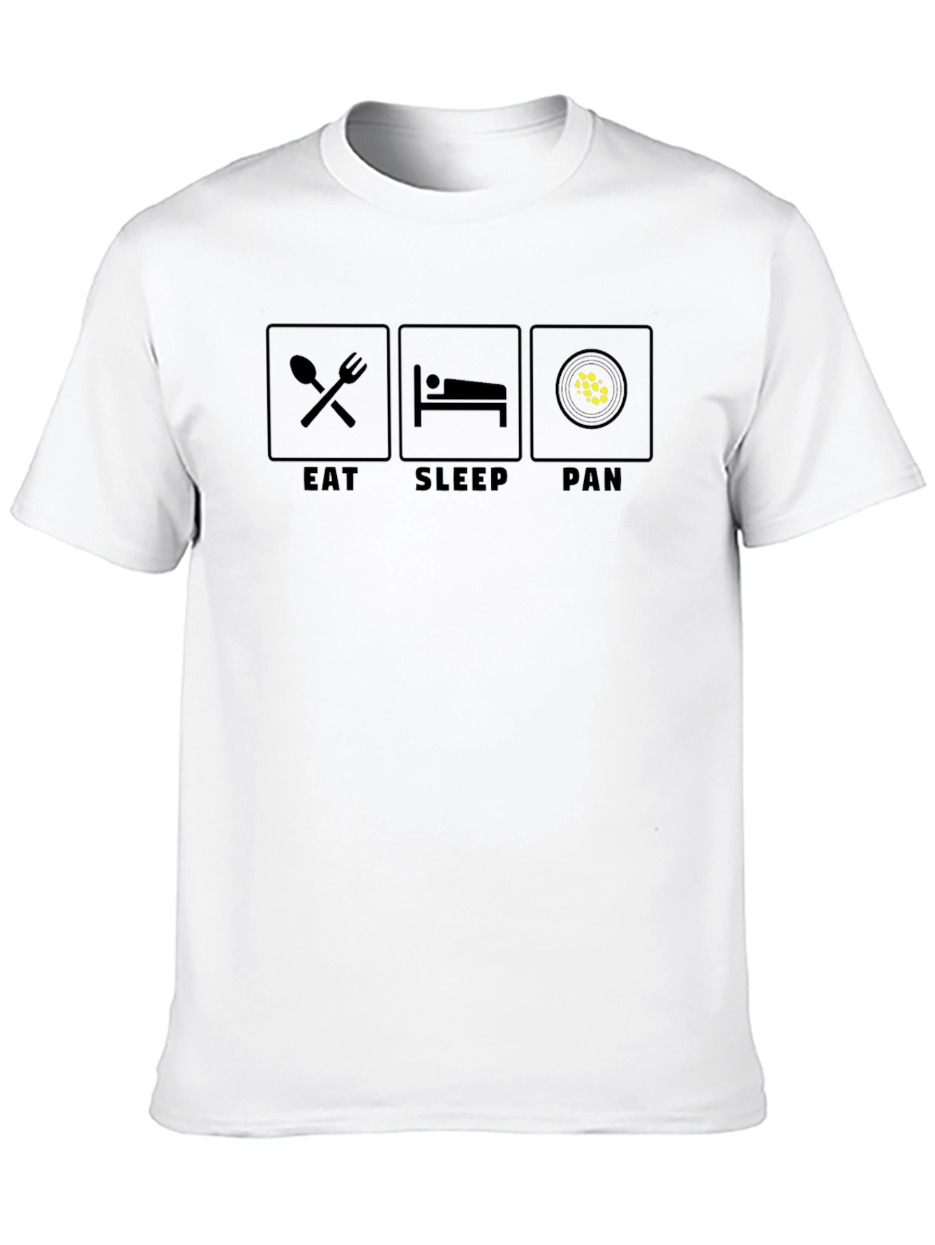 Black Eat Sleep Pan T-Shirt Funny Cooking Gift view 10