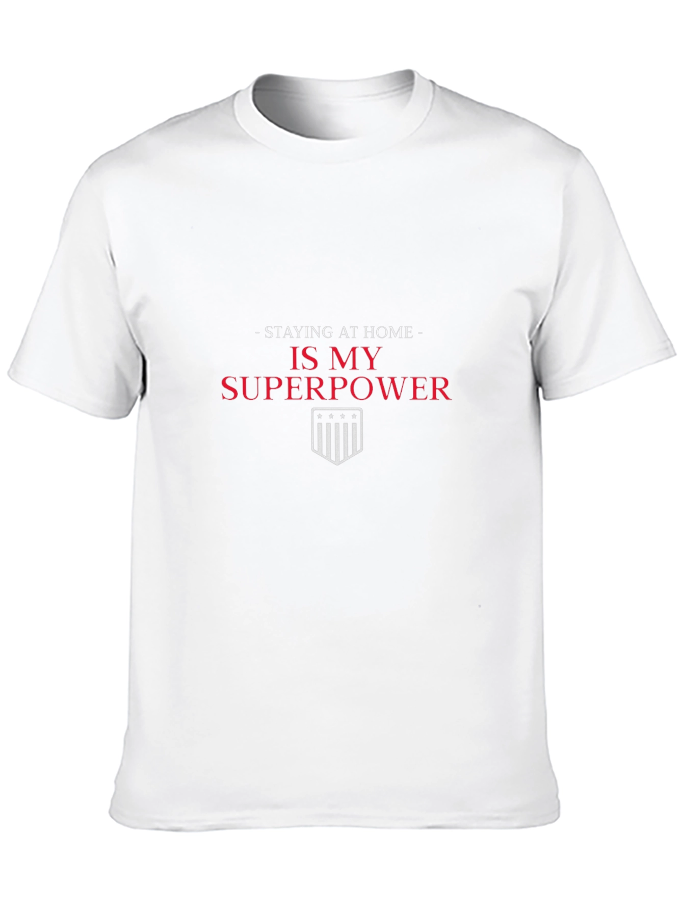 Black Stay Home Superpower Black Graphic T-Shirt view 10