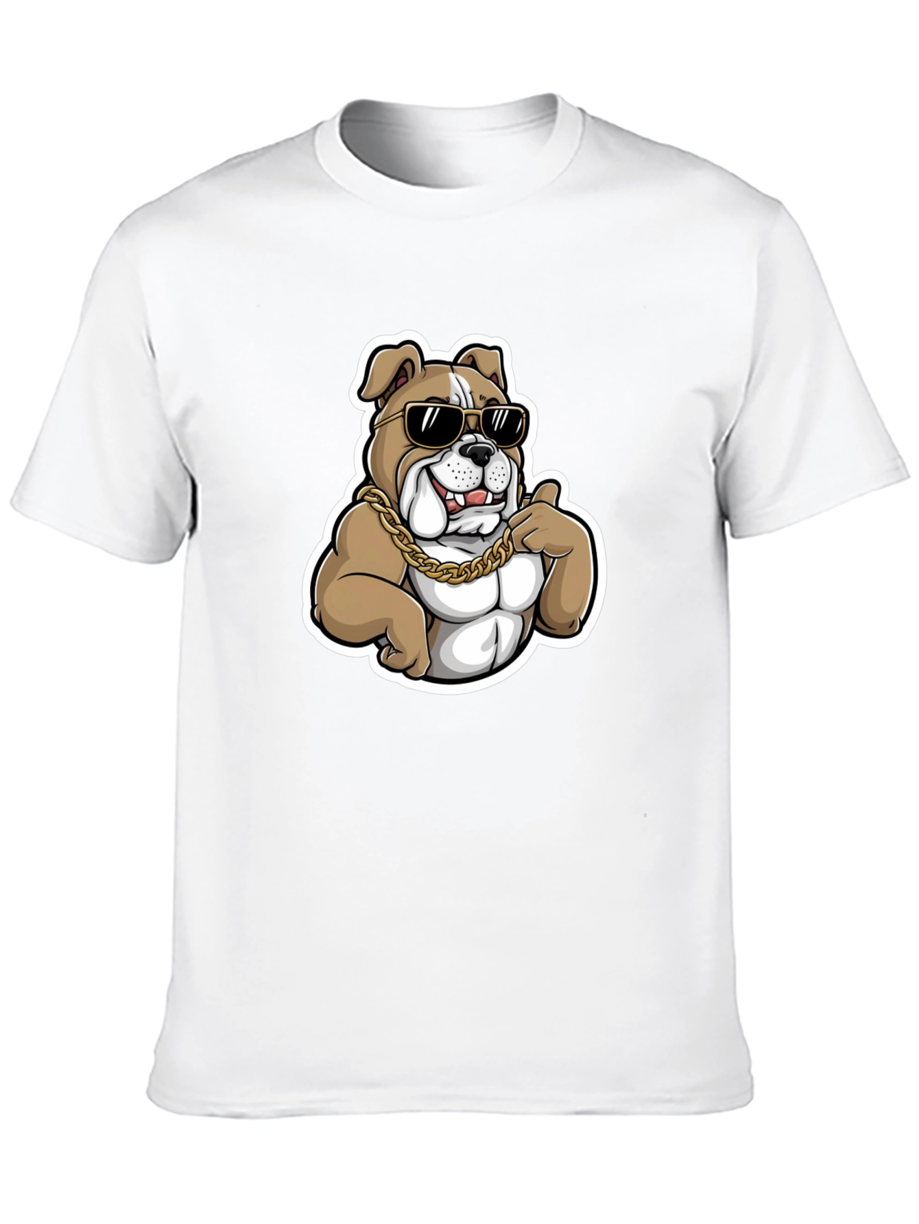 Black Cool Bulldog T-Shirt - Black Cotton Blend view 10