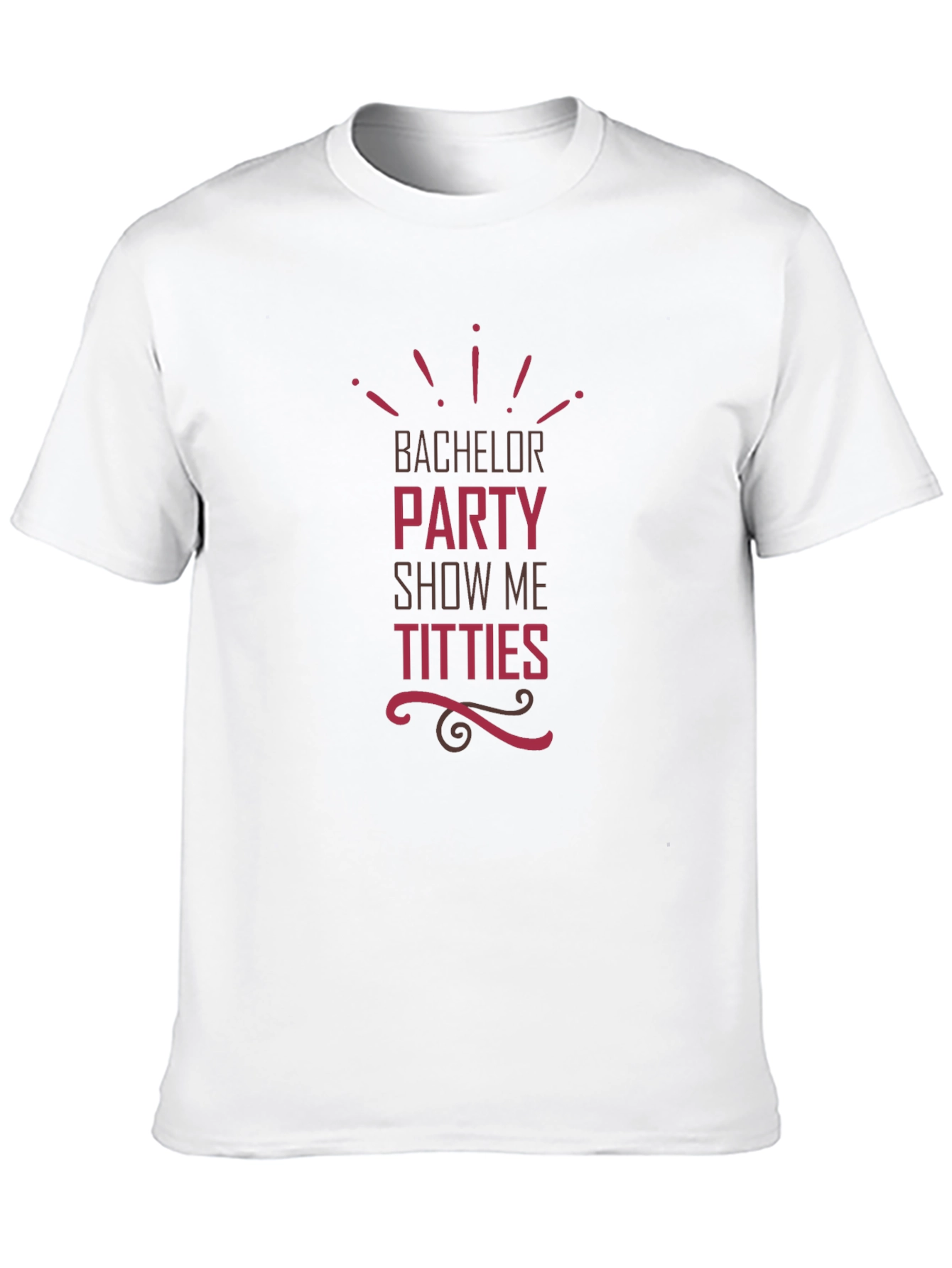 Black Bachelor Party Graphic Tee - Show Me Titties - Funny Men's Shirt view 10
