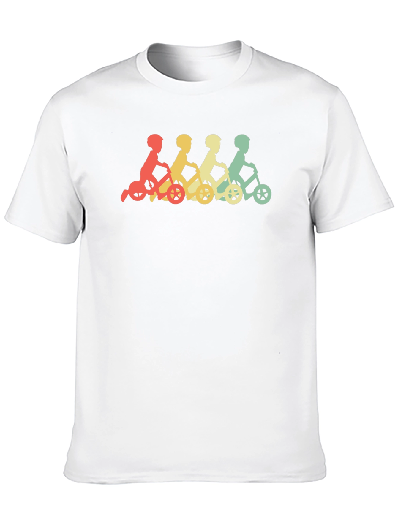 Black Retro Kids on Tricycles Graphic Tee view 10