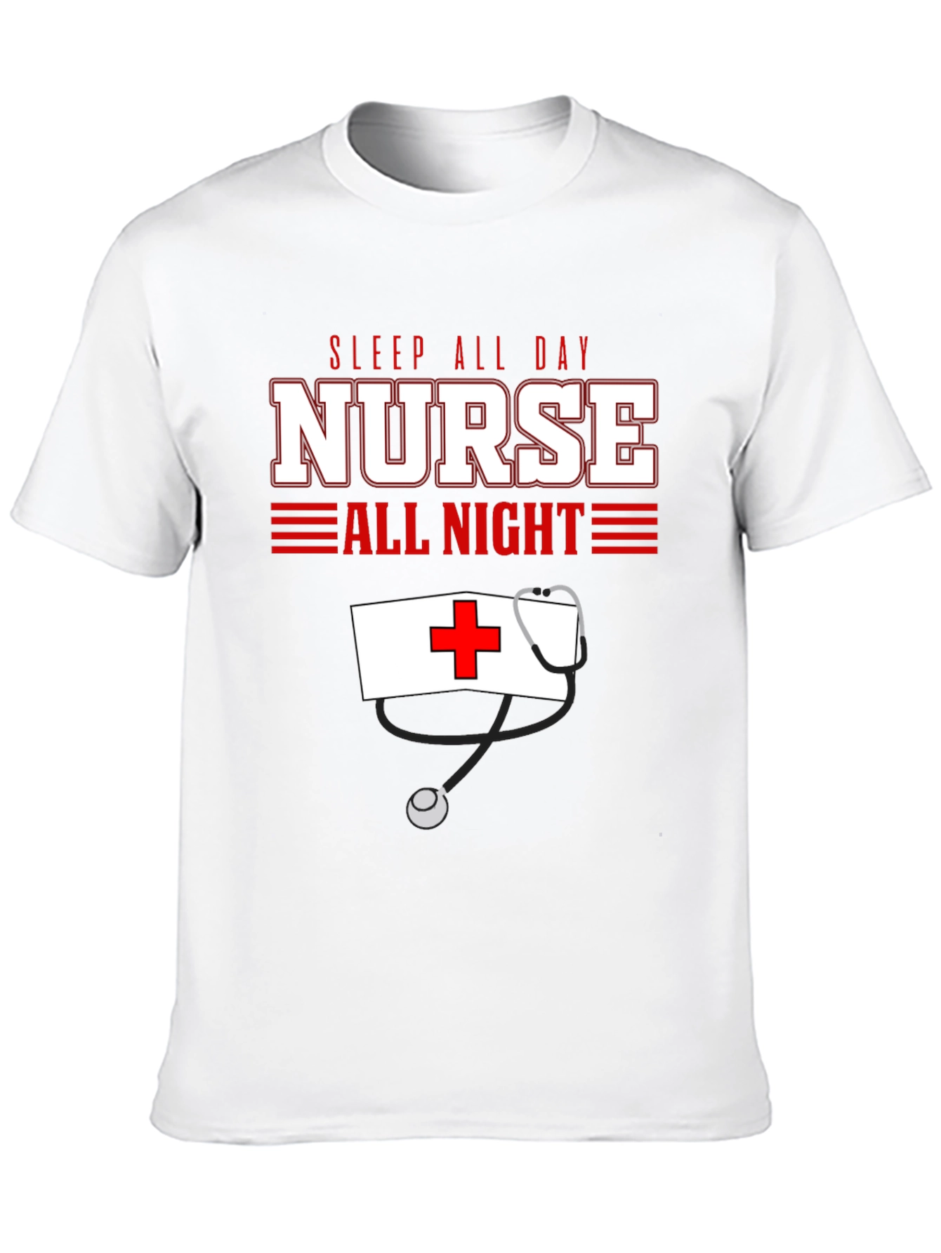 Black Sleep All Day Nurse All Night T-Shirt view 10