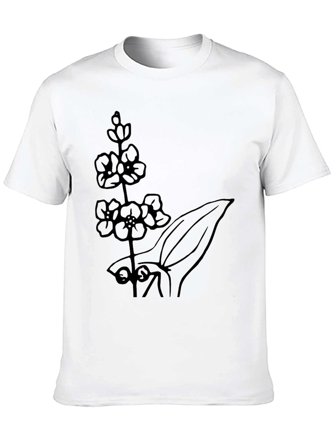 Black Floral Graphic Black T-Shirt view 10