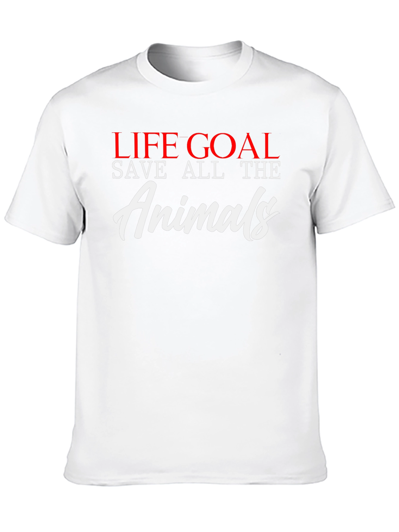Black Life Goal Save All The Animals Black Graphic T-Shirt view 10