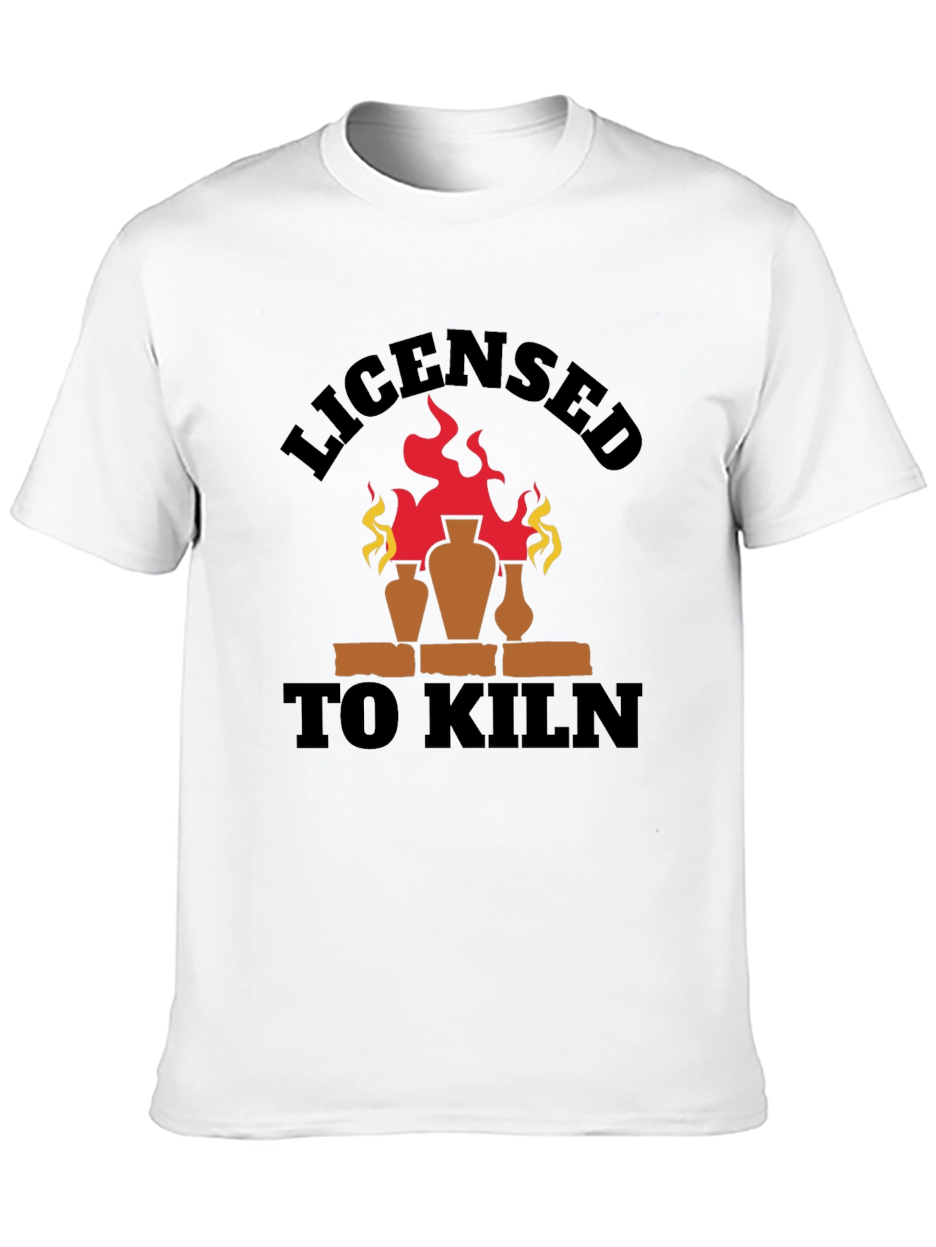 Black Licensed To Kiln Funny Pottery T-Shirt view 10