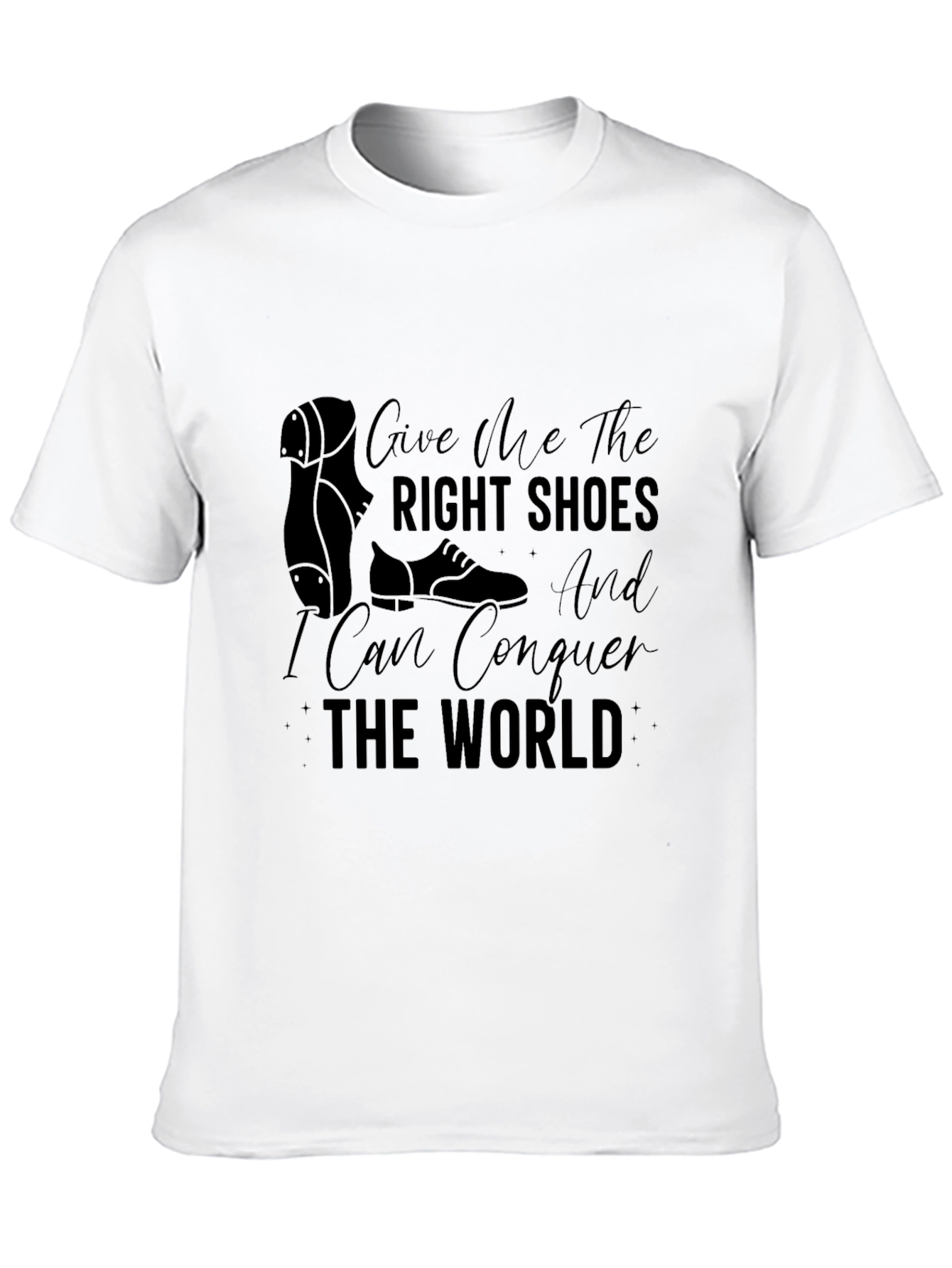 Black Right Shoes T-Shirt: Conquer the World in Style view 10