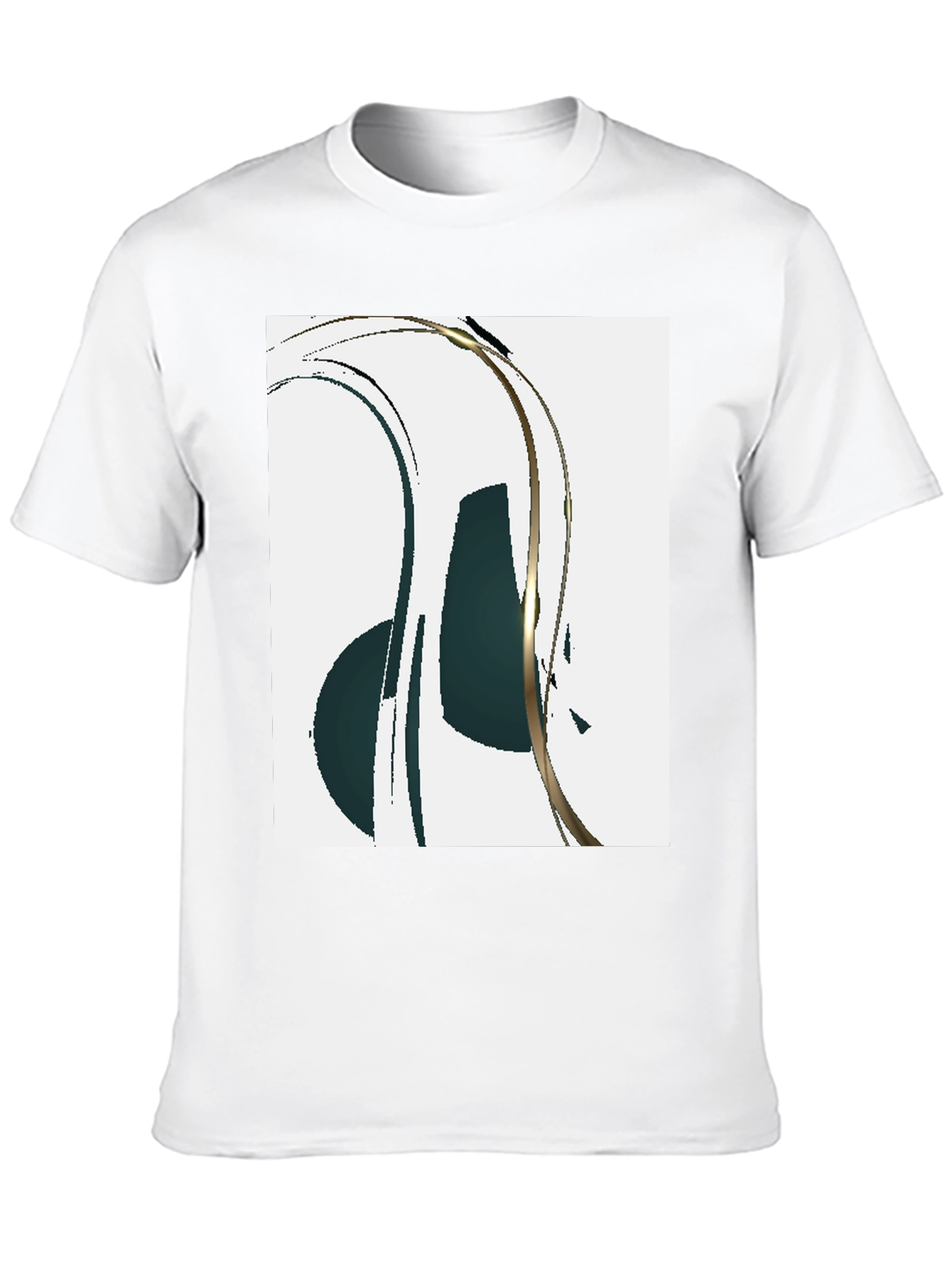 Black Abstract Art Black T-Shirt view 10