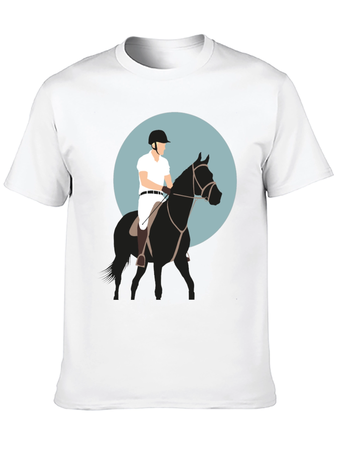 Black Equestrian Rider Graphic Tee - Black T-Shirt view 10
