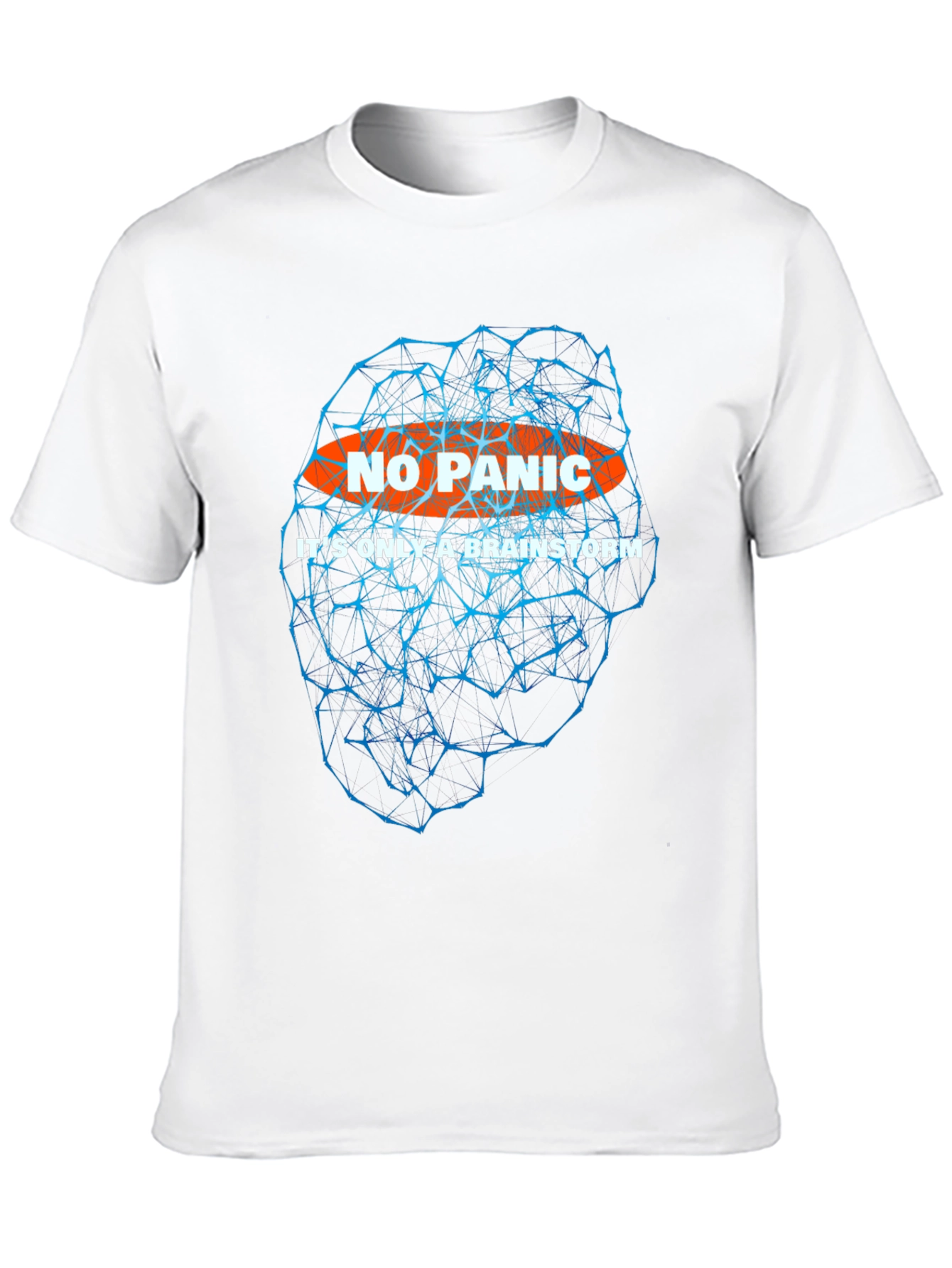 Black No Panic Brainstorm T-Shirt - Black Graphic Tee view 10