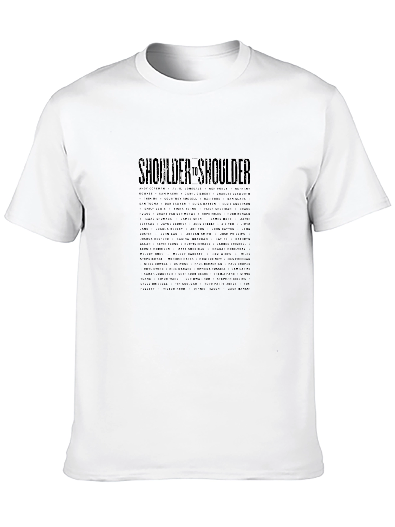 Black Shoulder to Shoulder Graphic Print Tee - Black view 10