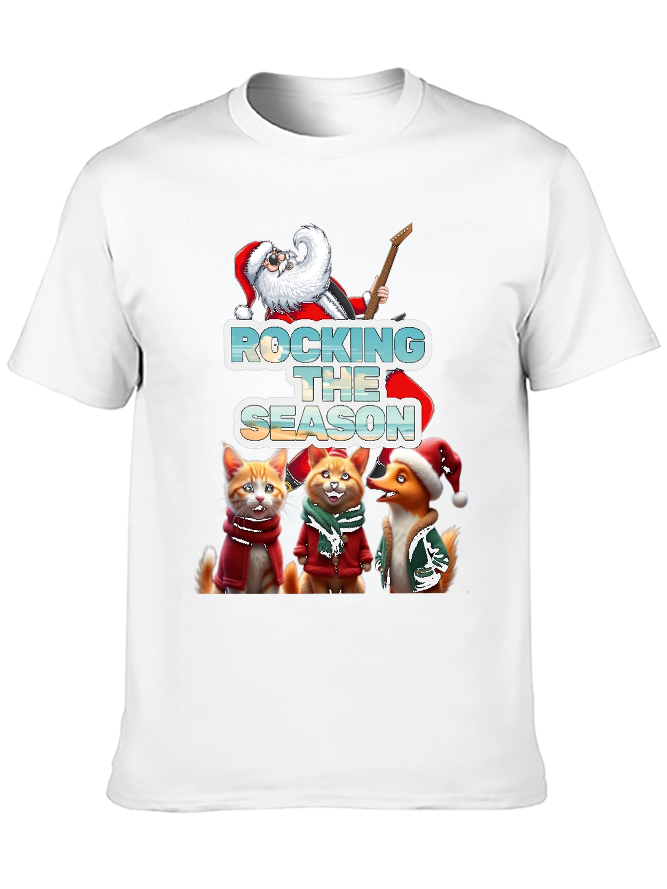 Black Rocking the Season Holiday Tee view 10