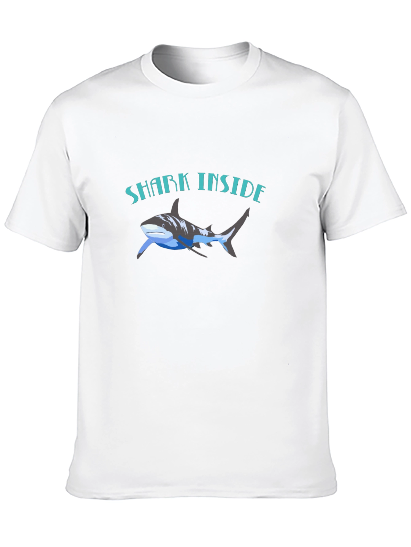Black Shark Inside Graphic Tee - Black Cotton T-Shirt view 10