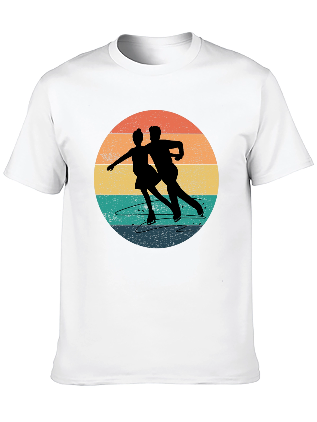 Black Vintage Figure Skating T-Shirt - Retro Style view 10