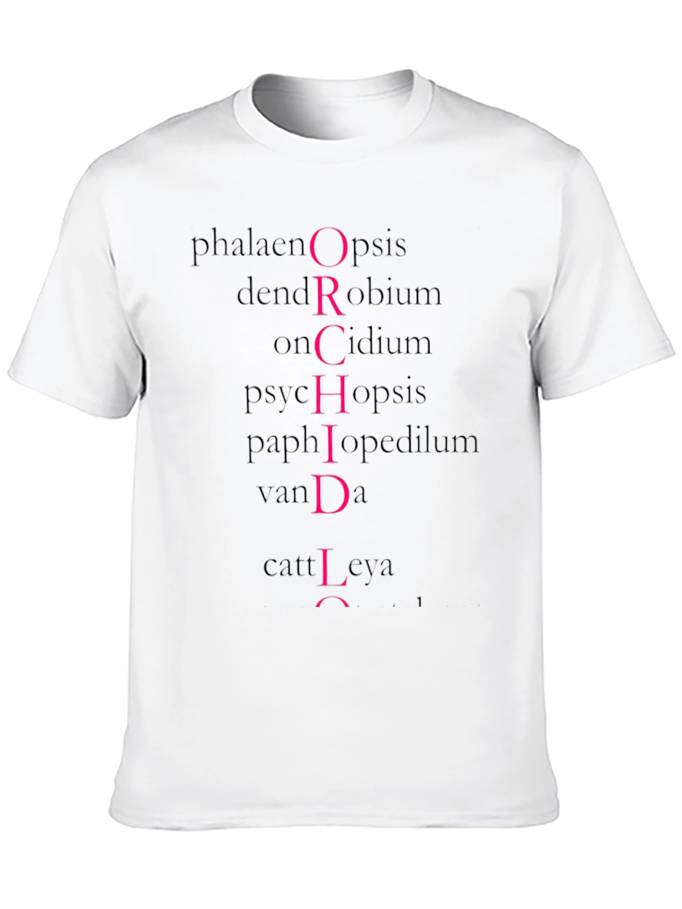 Black Botanical Orchid T-Shirt - Unique Floral Tee for Plant Lovers view 10