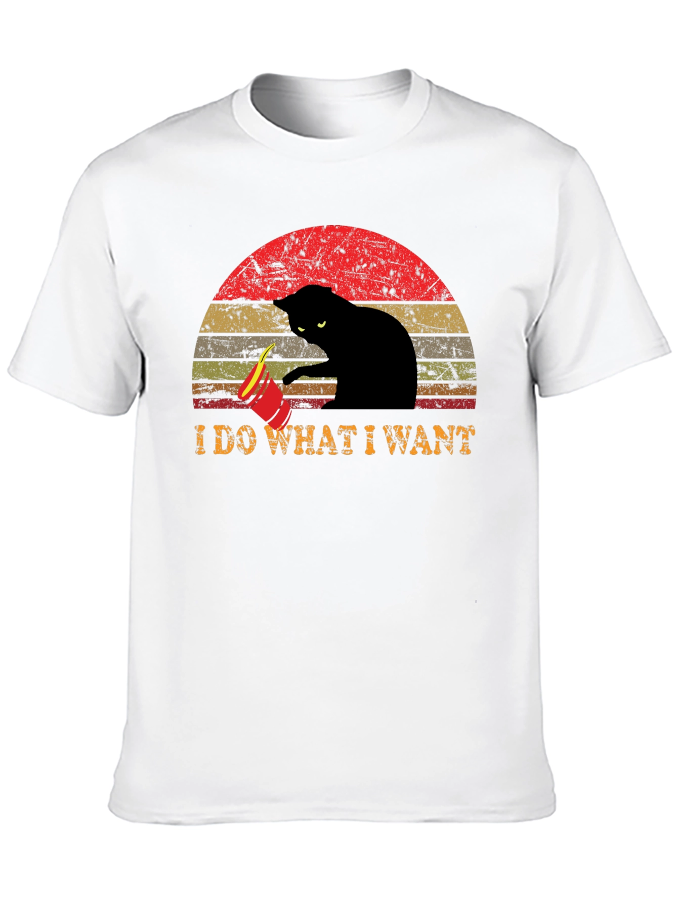 Black I Do What I Want Cat T-Shirt view 10