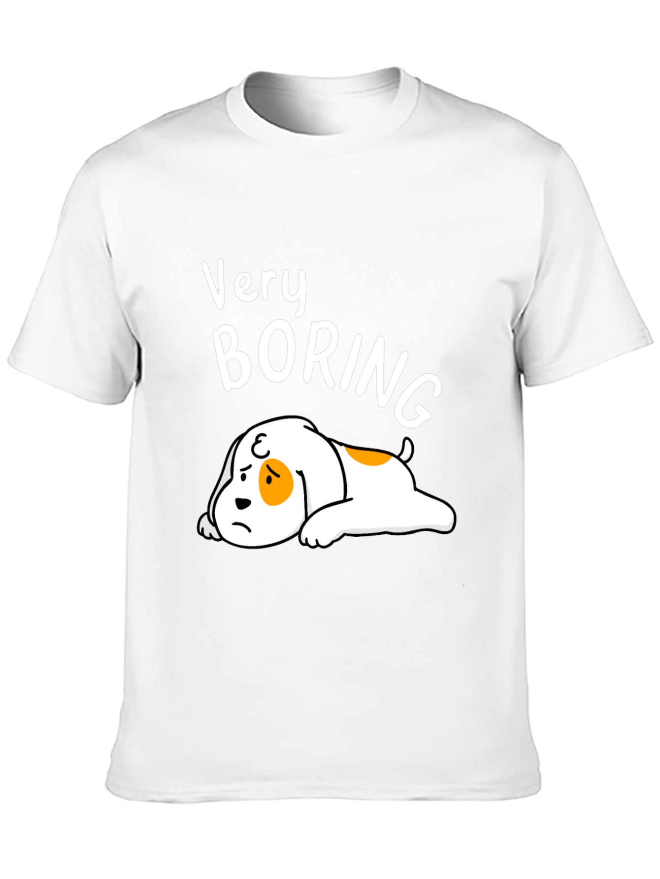 Black Funny Very Boring Dog Graphic Tee view 10