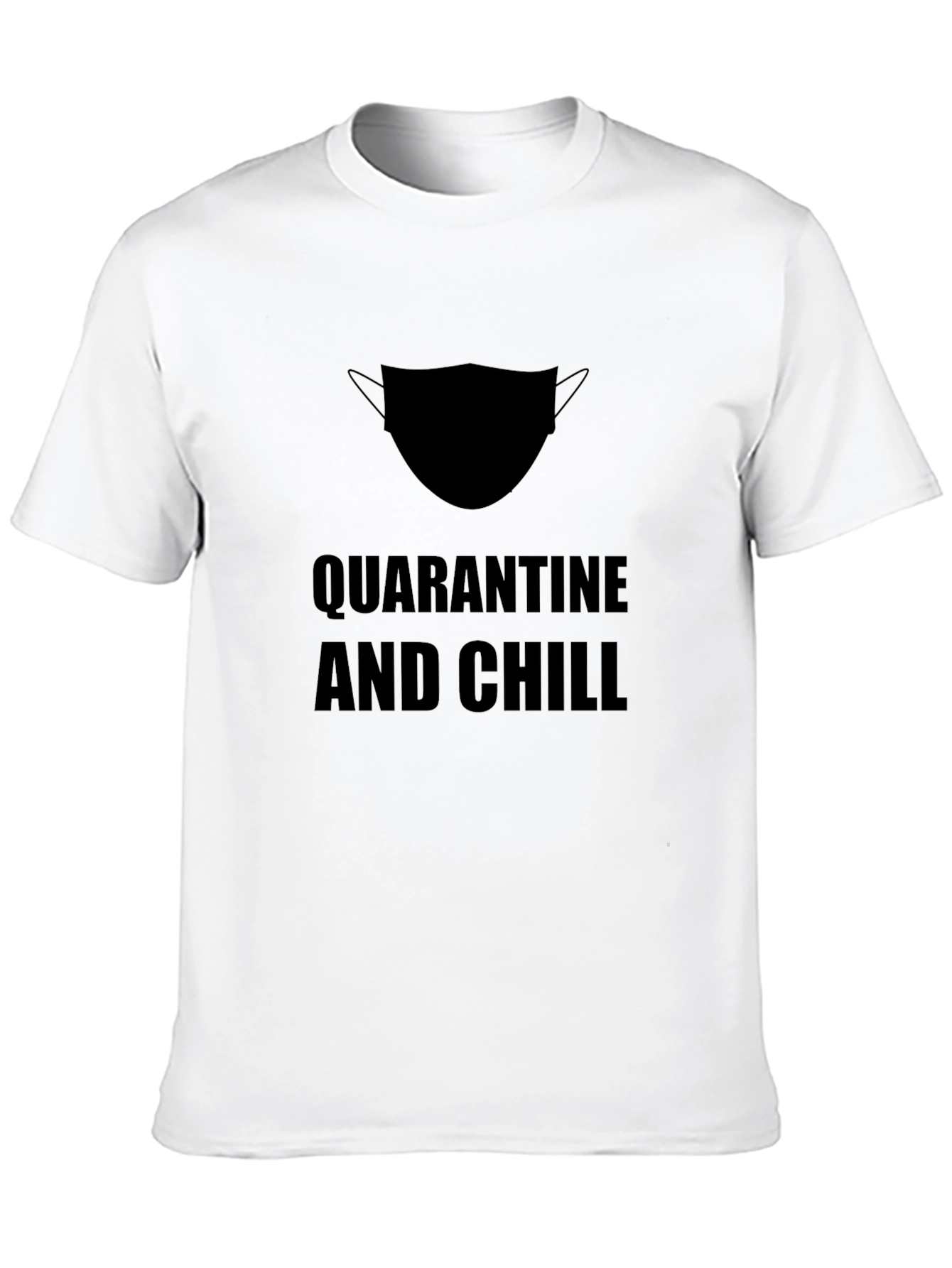 Black Quarantine and Chill T-Shirt - Black view 10
