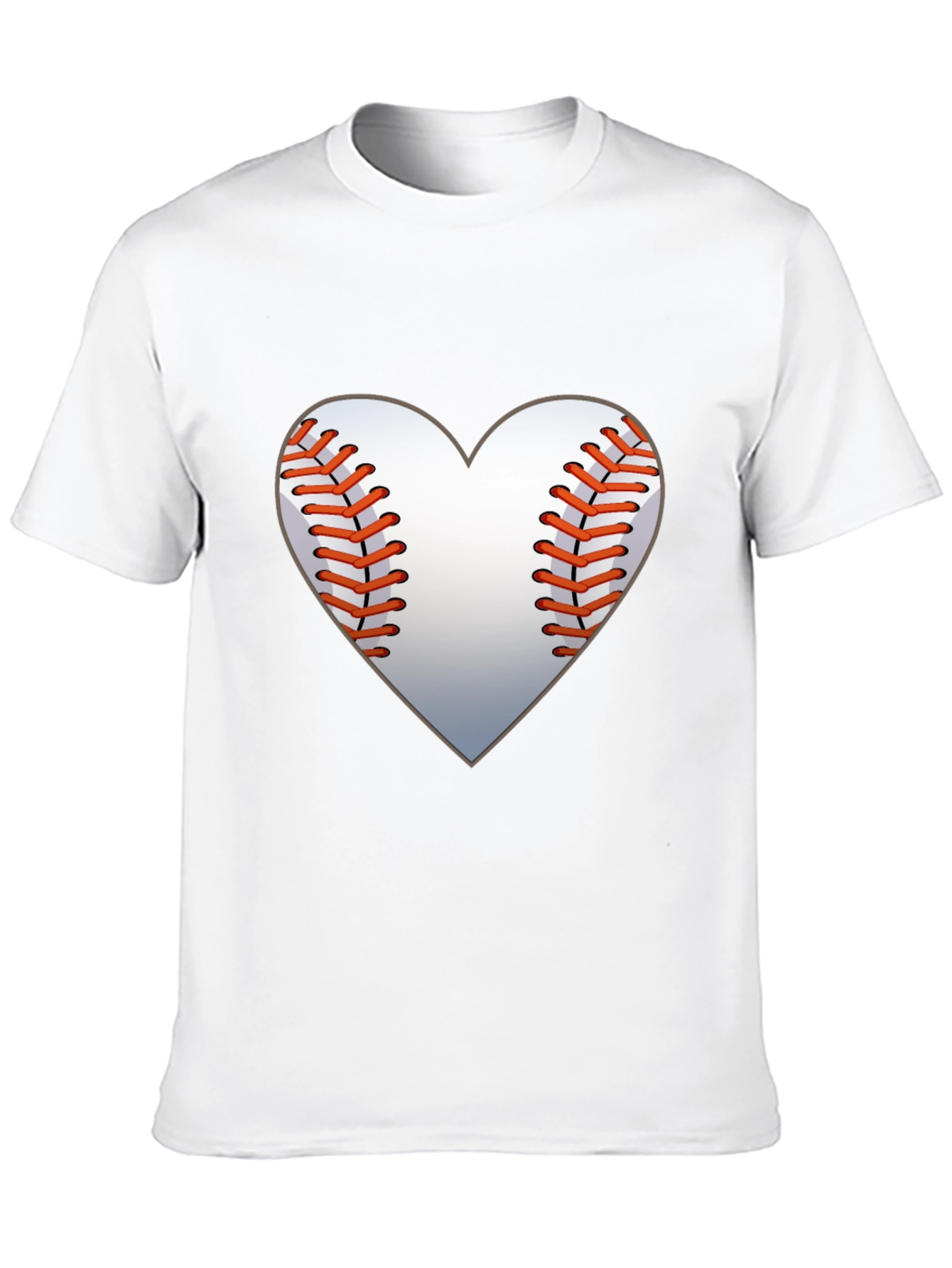 Black Baseball Heart Graphic Tee - Black Cotton Shirt view 10