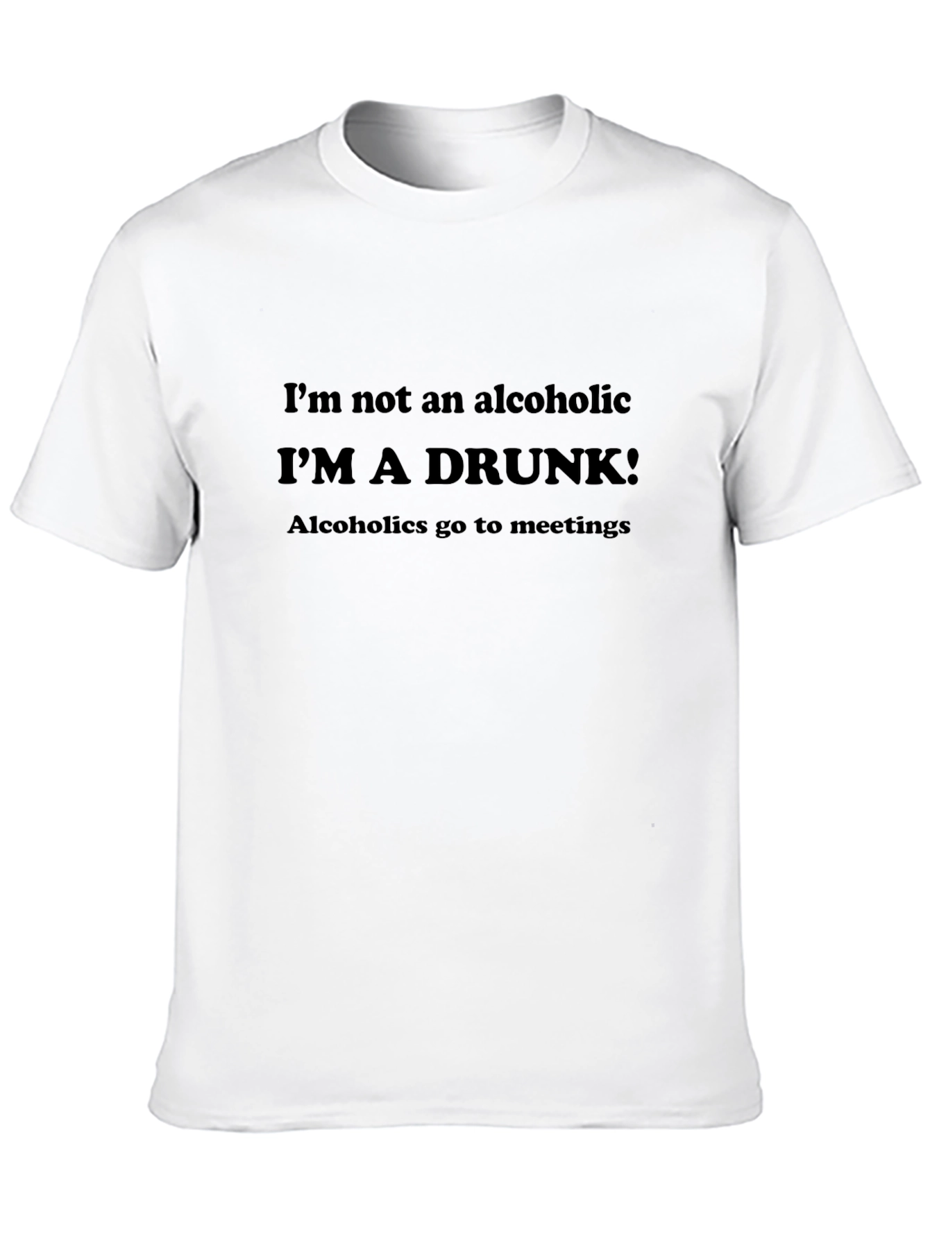 Black I'm a Drunk! Graphic T-Shirt - Funny Alcohol Humor Tee view 10