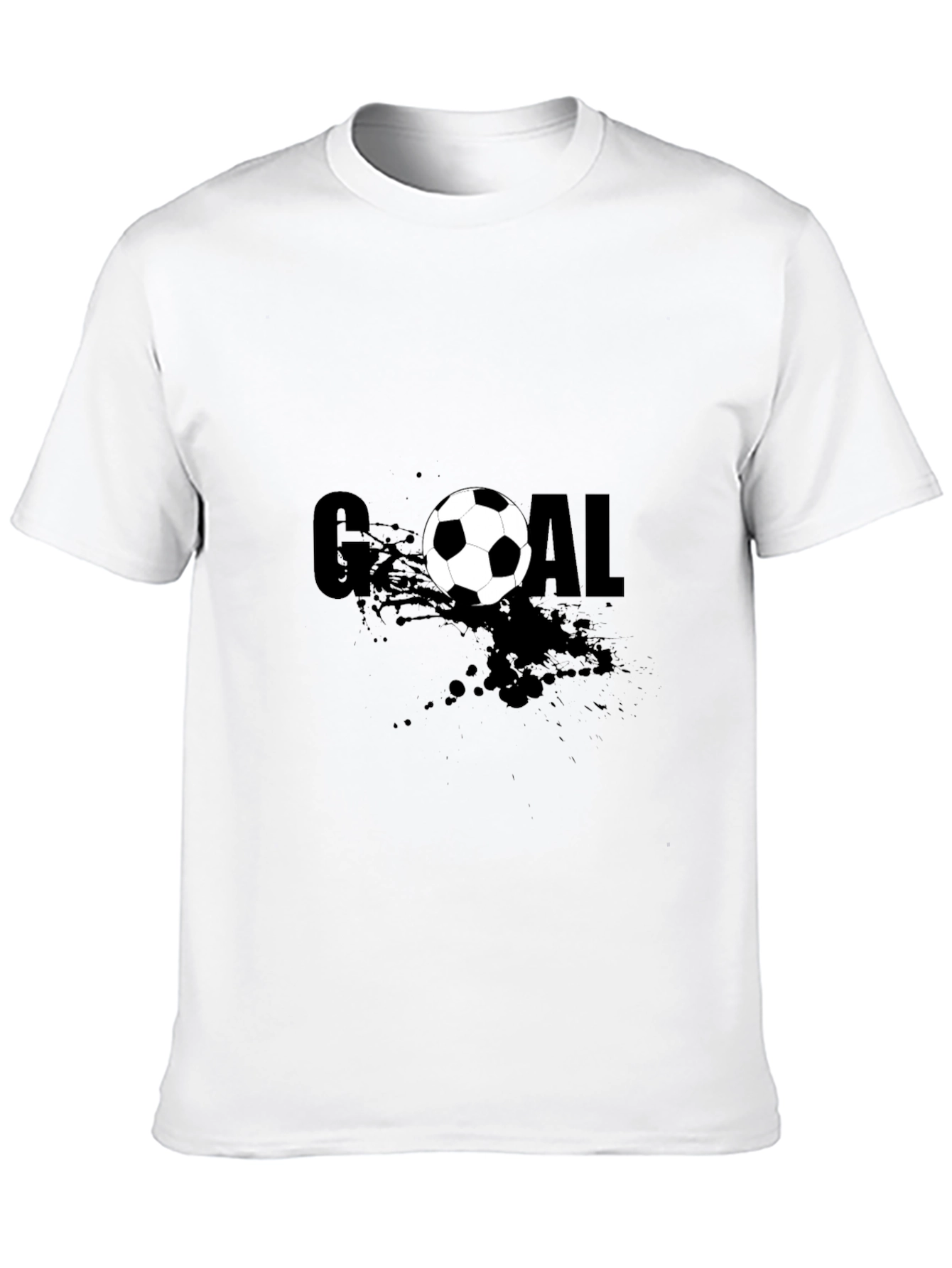 Black Goal T-Shirt Soccer Ball Design view 10
