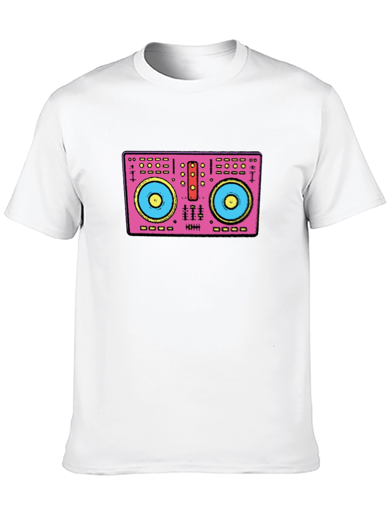 Black DJ Turntable Graphic Tee - Black Cotton T-Shirt view 10