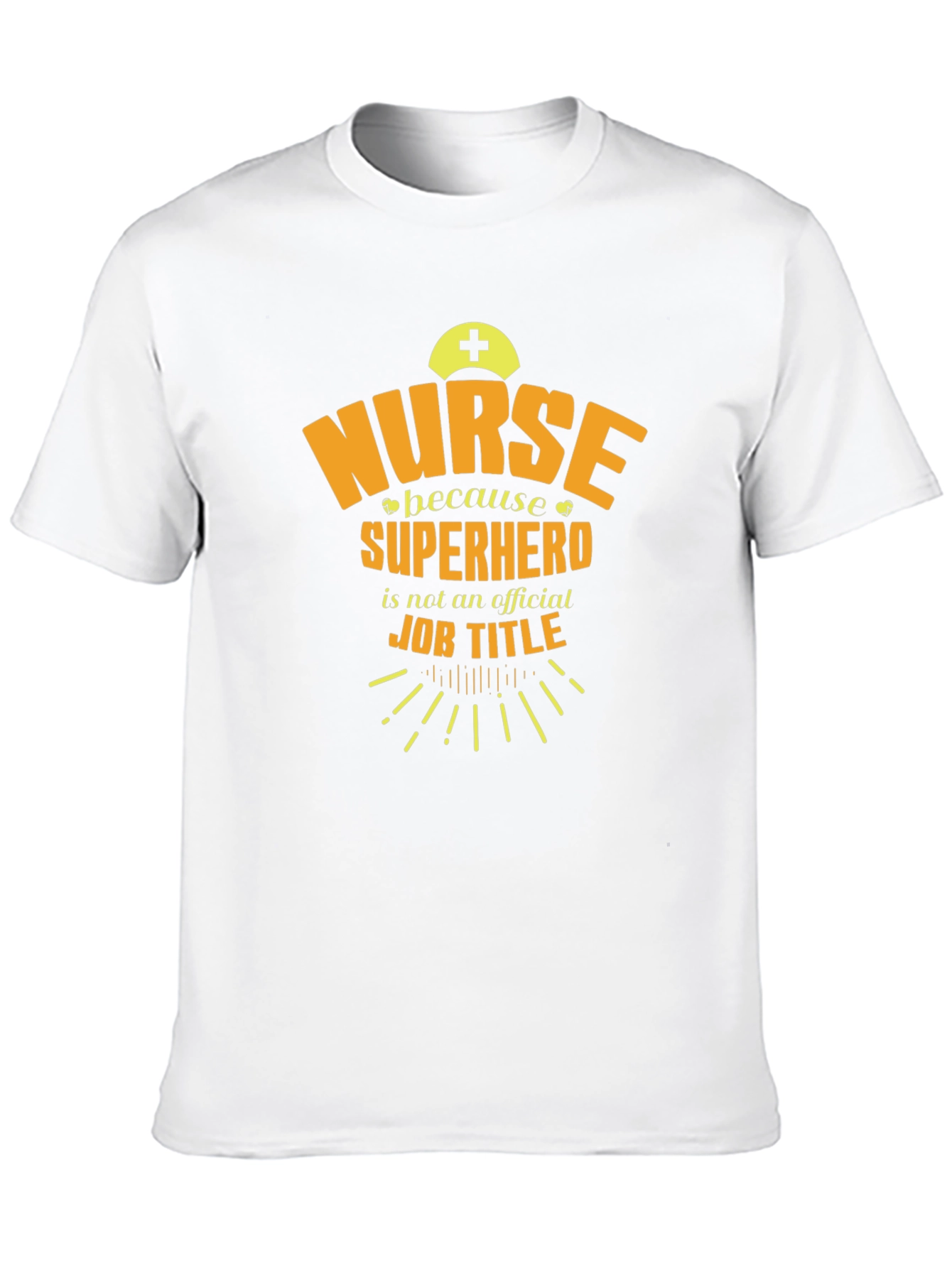 Black Nurse Superhero Job Title T-Shirt view 10