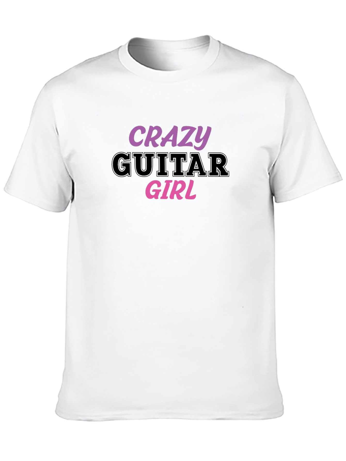 Black Crazy Guitar Girl Graphic Tee - Black view 10