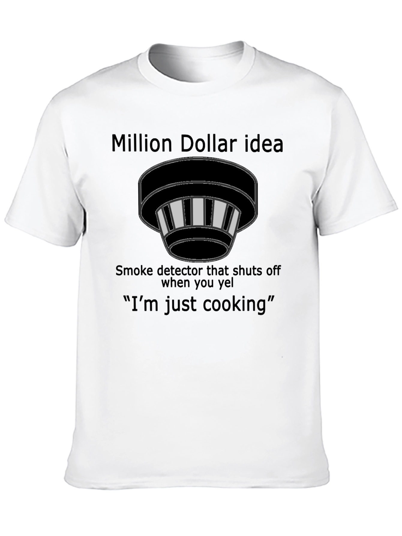Black Smoke Detector Humor T-Shirt view 10