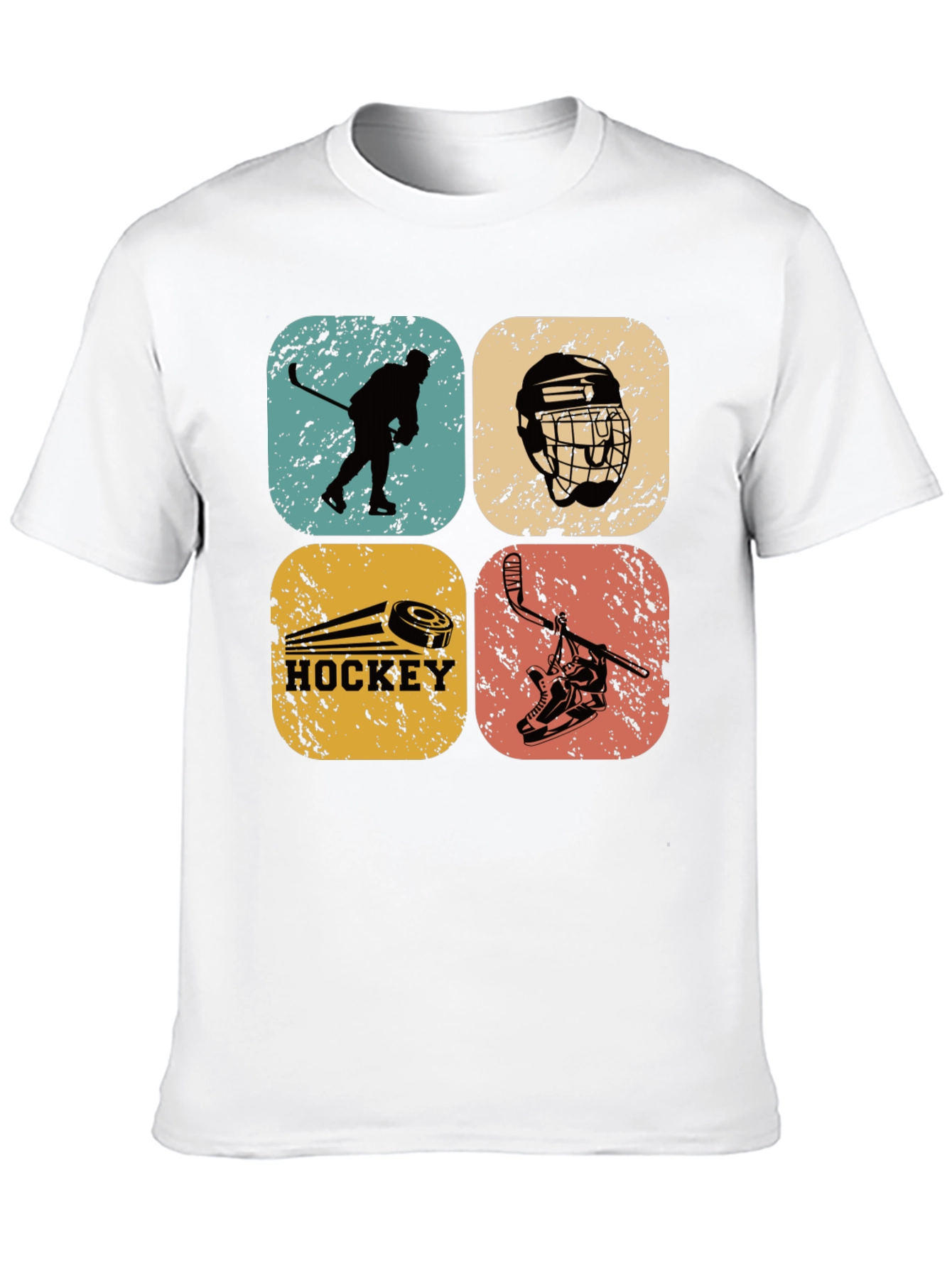 Black Vintage Hockey Graphic Tee - Retro Style view 10
