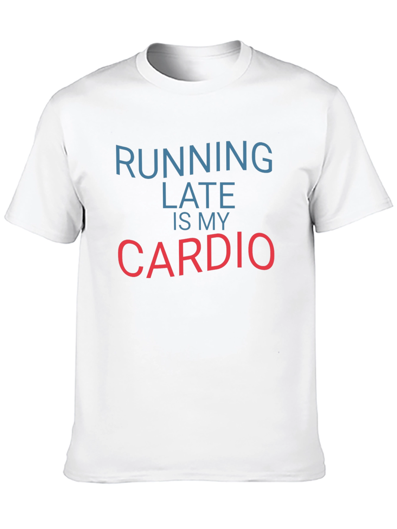 Black Funny Running Late Cardio Black T-Shirt view 10