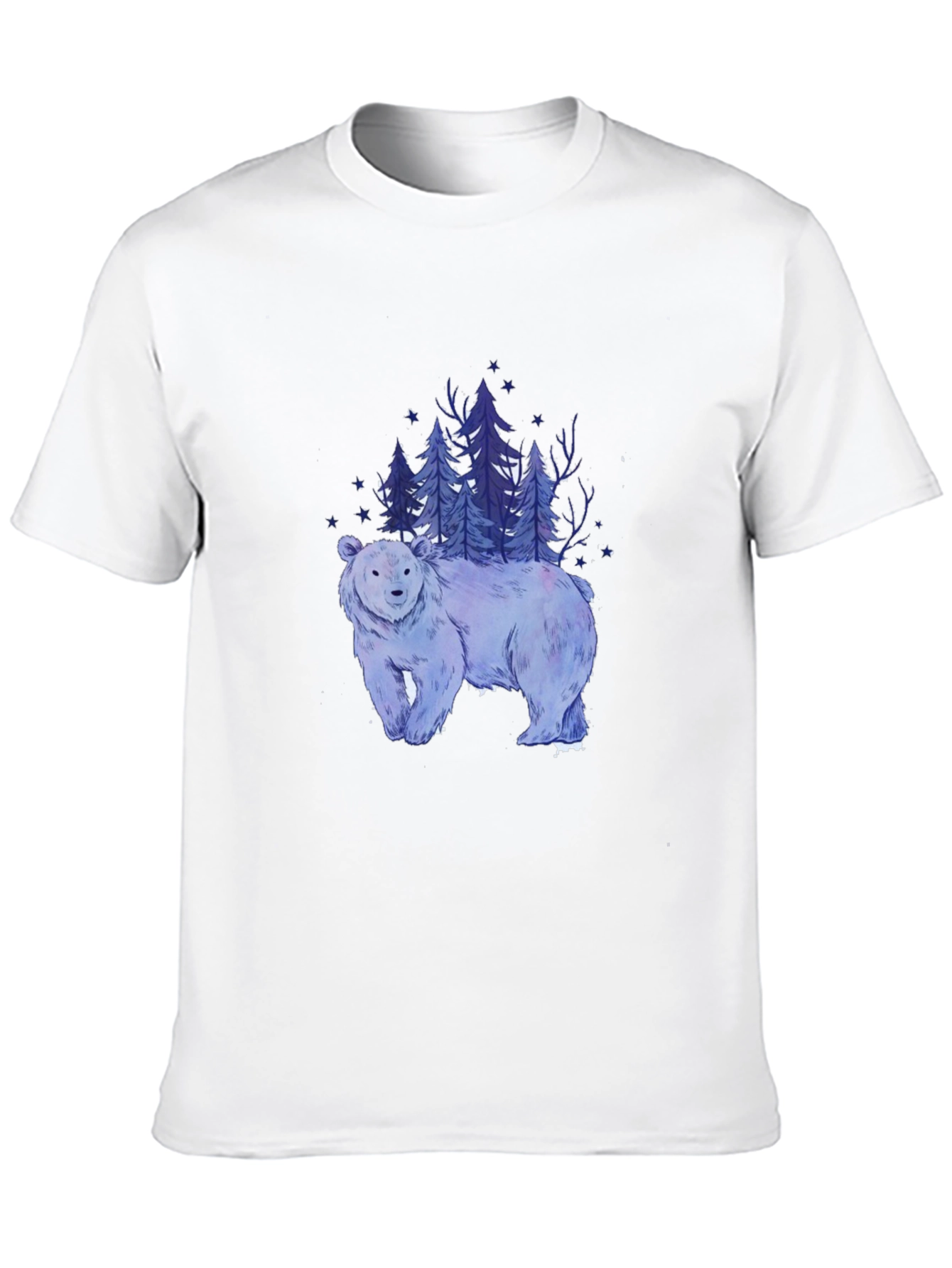 Black Bear & Forest Graphic T-Shirt view 10