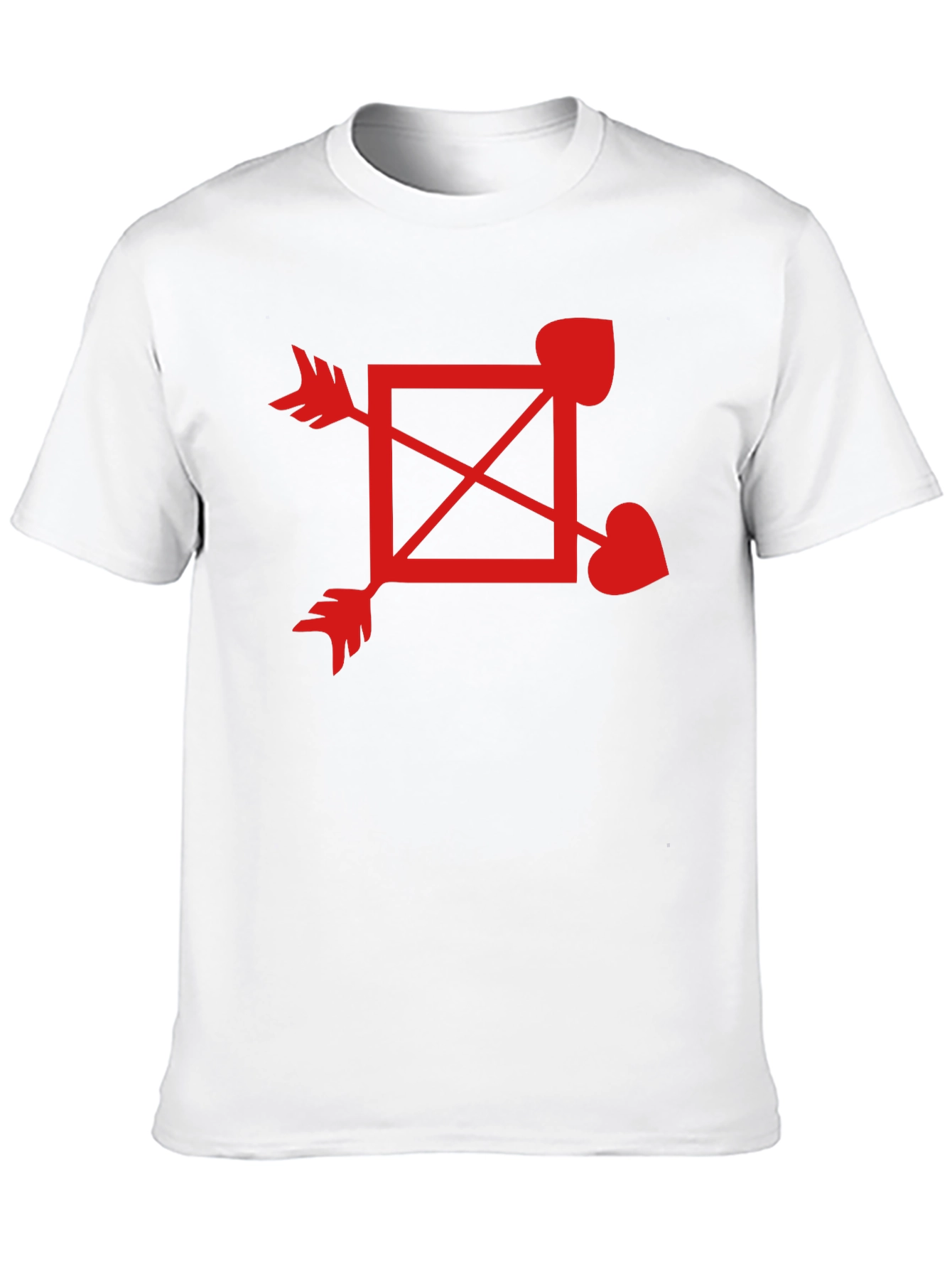 Black Heart Arrow Square Black T-Shirt view 10