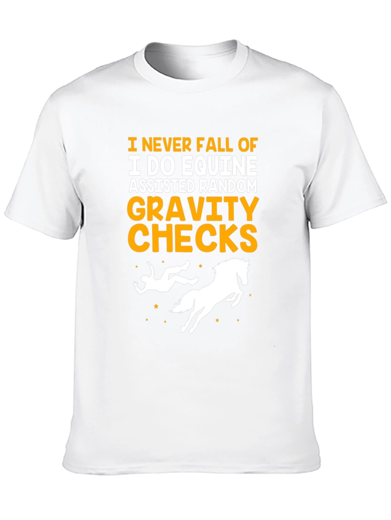 Black Equine Gravity Checks T-Shirt - Funny Horse Riding Gift view 10