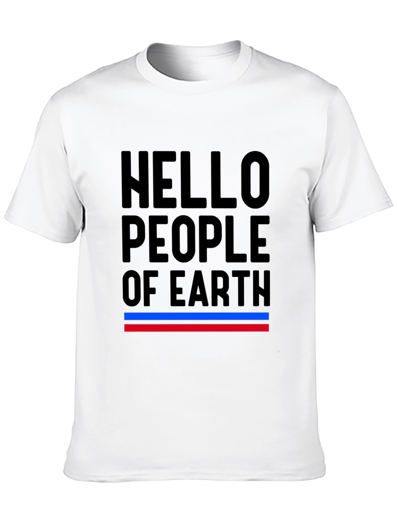 Black Hello People of Earth Graphic Tee view 10
