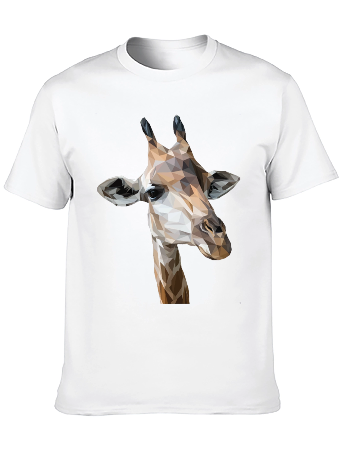 Black Geometric Giraffe Graphic Tee - Modern Animal Print Shirt view 10