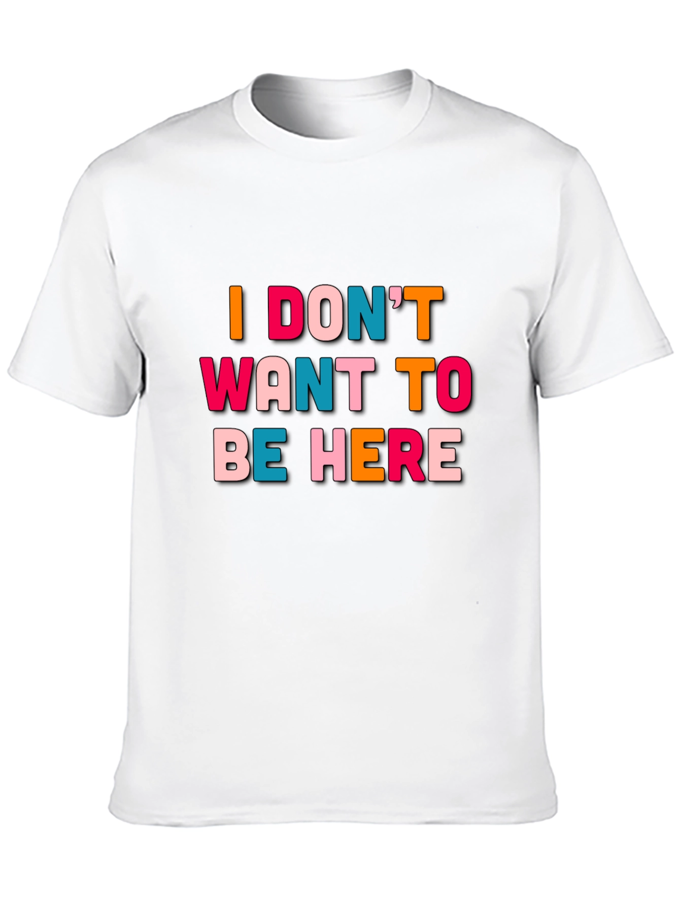 Black I Don't Want To Be Here Graphic Tee view 10
