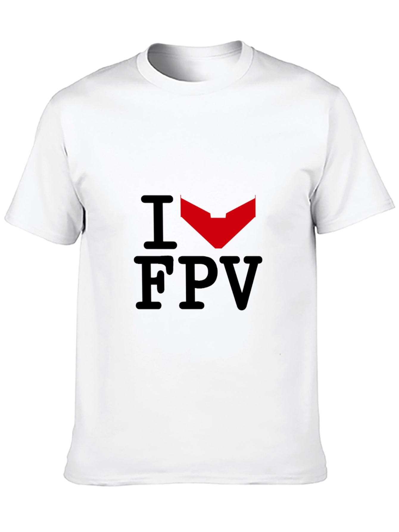 Black I Heart FPV Black Graphic Tee view 10