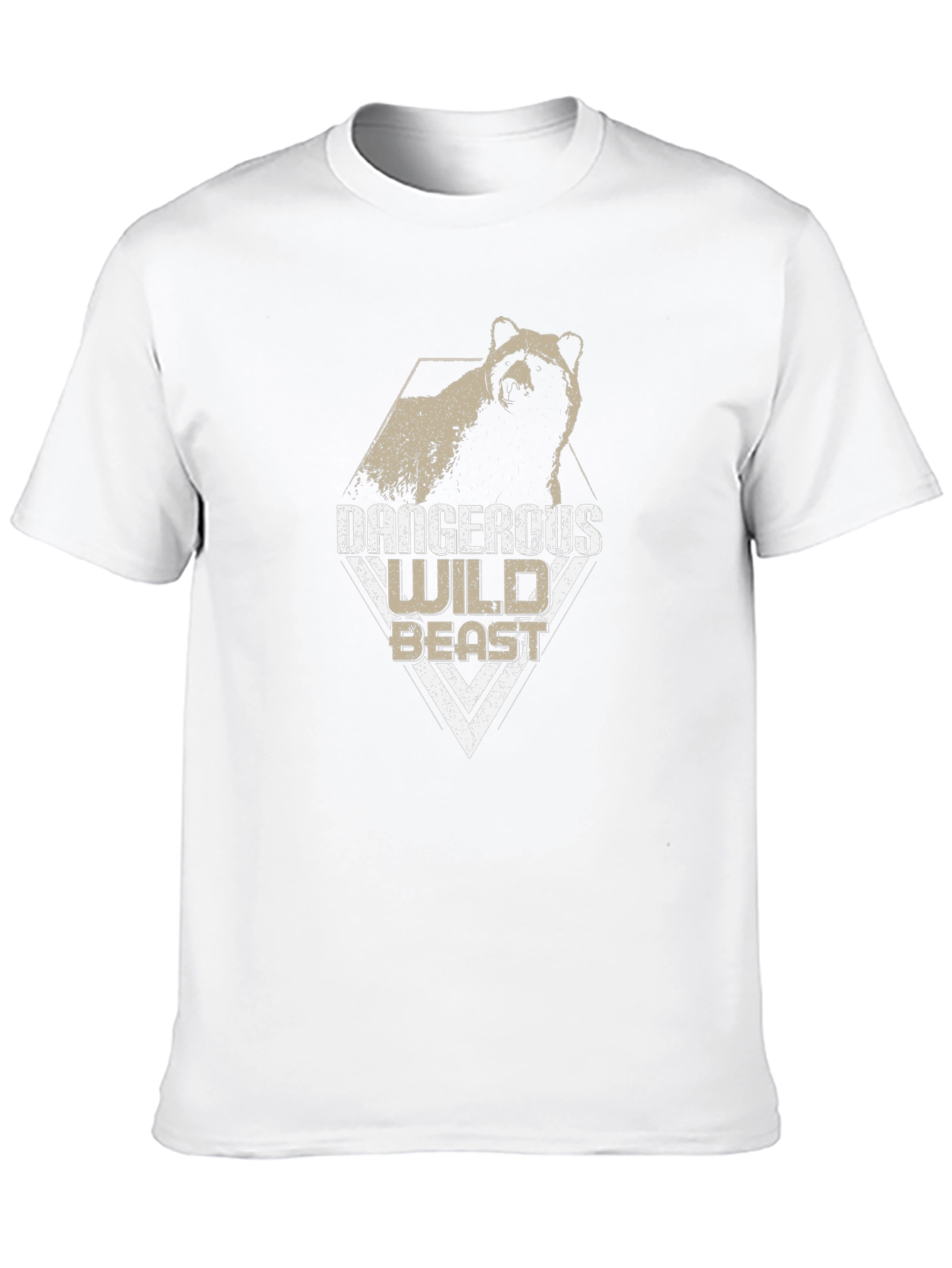 Black Dangerous Wild Beast Graphic Tee - Black view 10