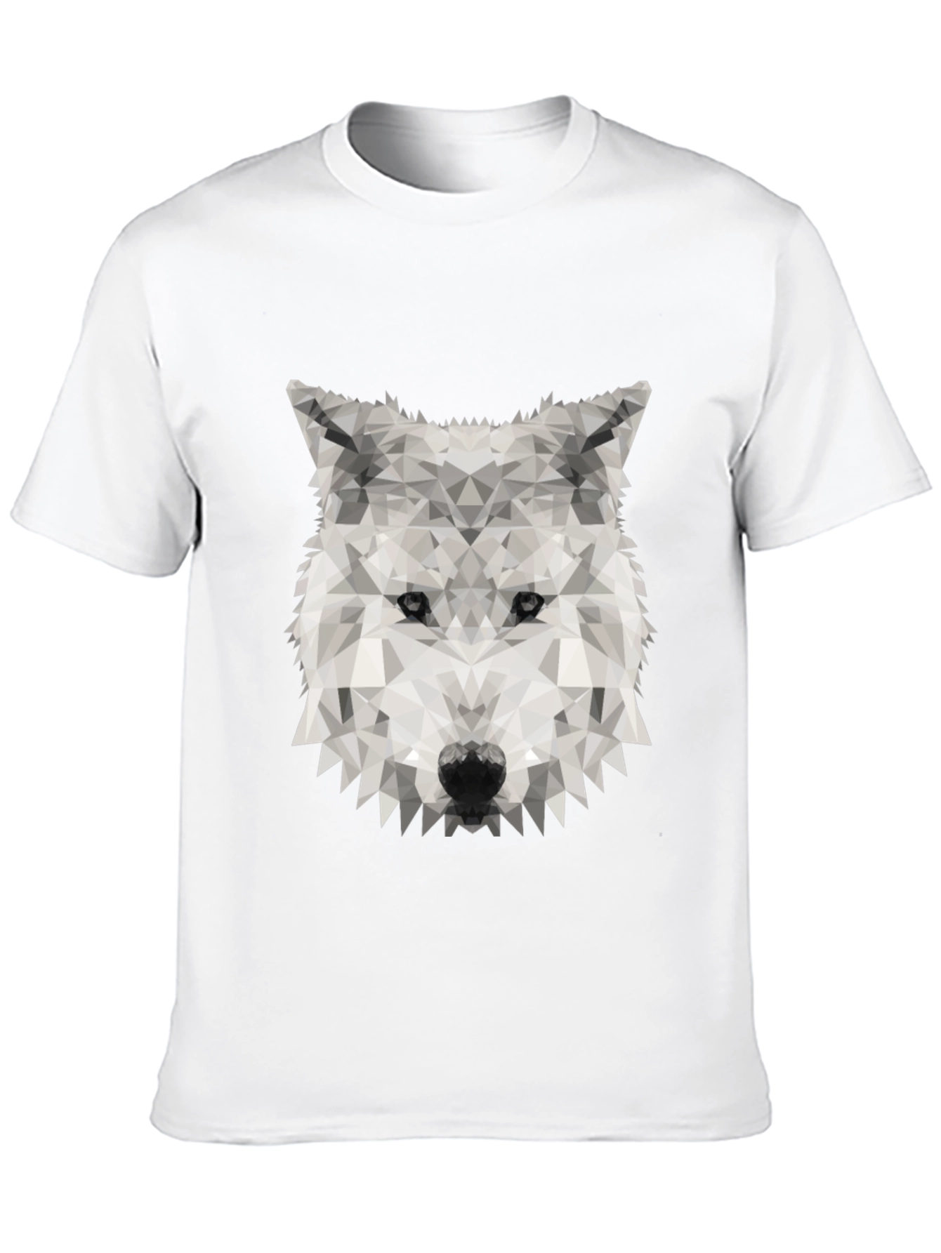 Black Geometric Wolf Graphic Tee - Stylish Black T-Shirt view 10