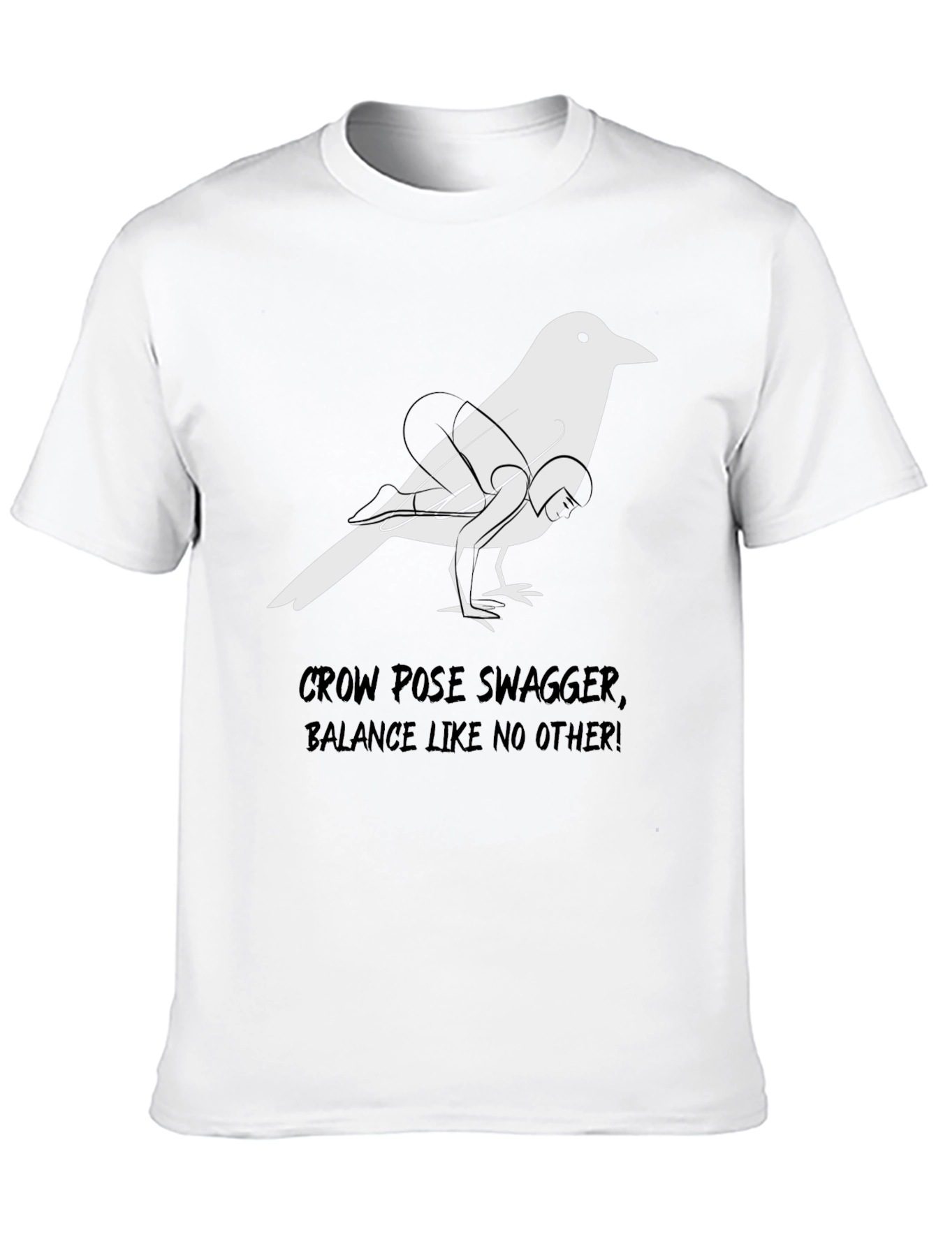 Black Crow Pose Swagger T-Shirt - Balance Like No Other view 10