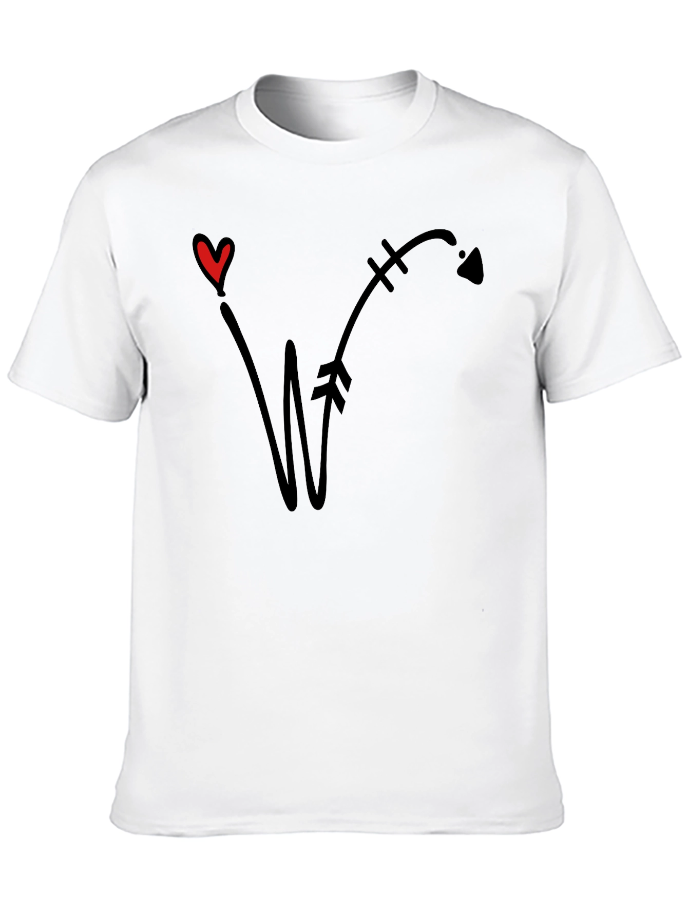 Black Heart Arrow Tee - Love Wins T-Shirt view 10