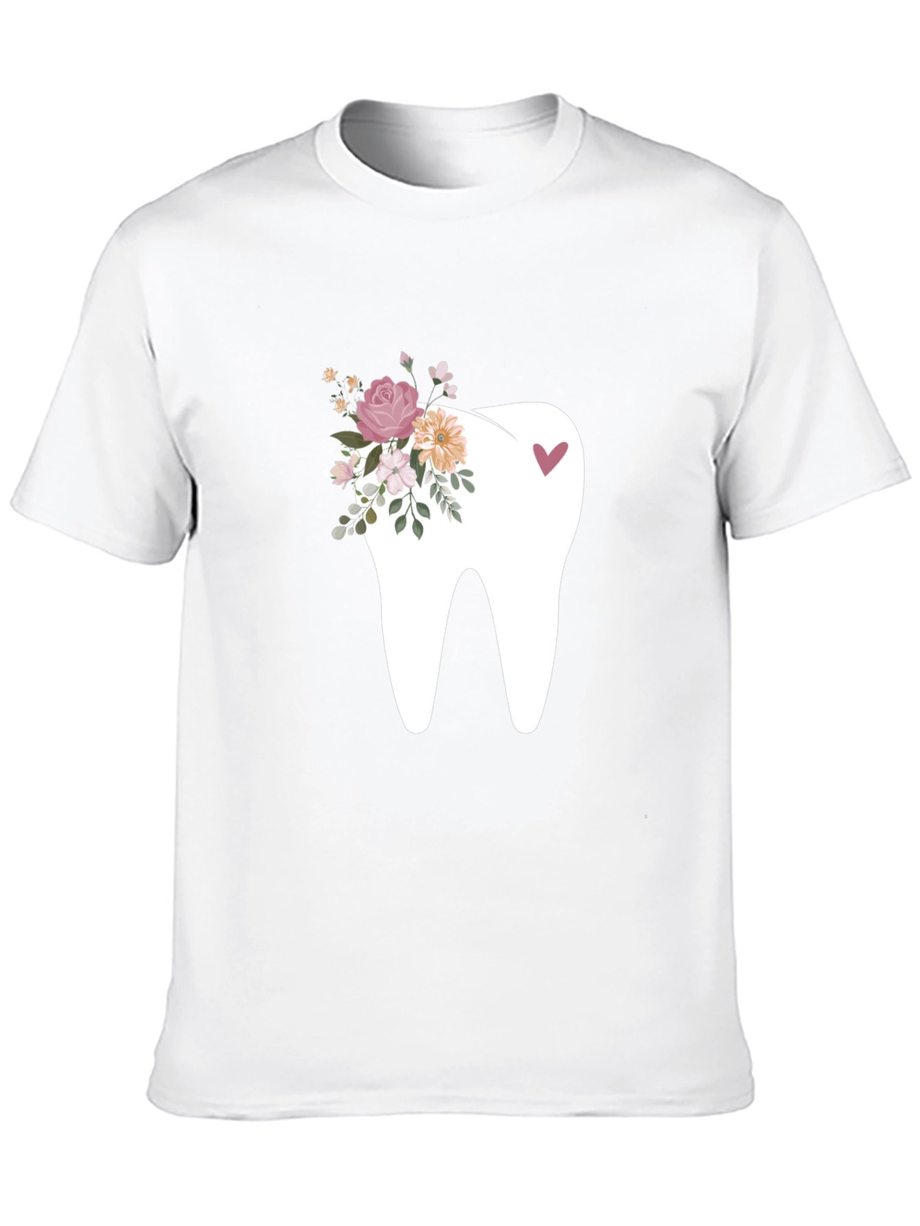 Black Floral Tooth Graphic Tee - Black view 10