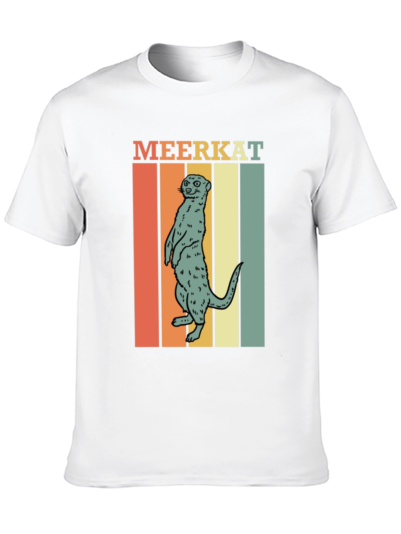 Black Retro Meerkat Graphic Tee - Unique Animal Lover Shirt view 10