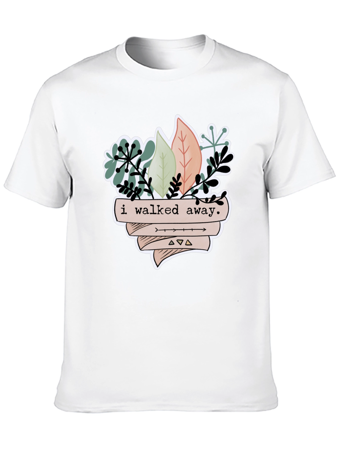 Black I Walked Away Plant Graphic Tee - Unisex view 10