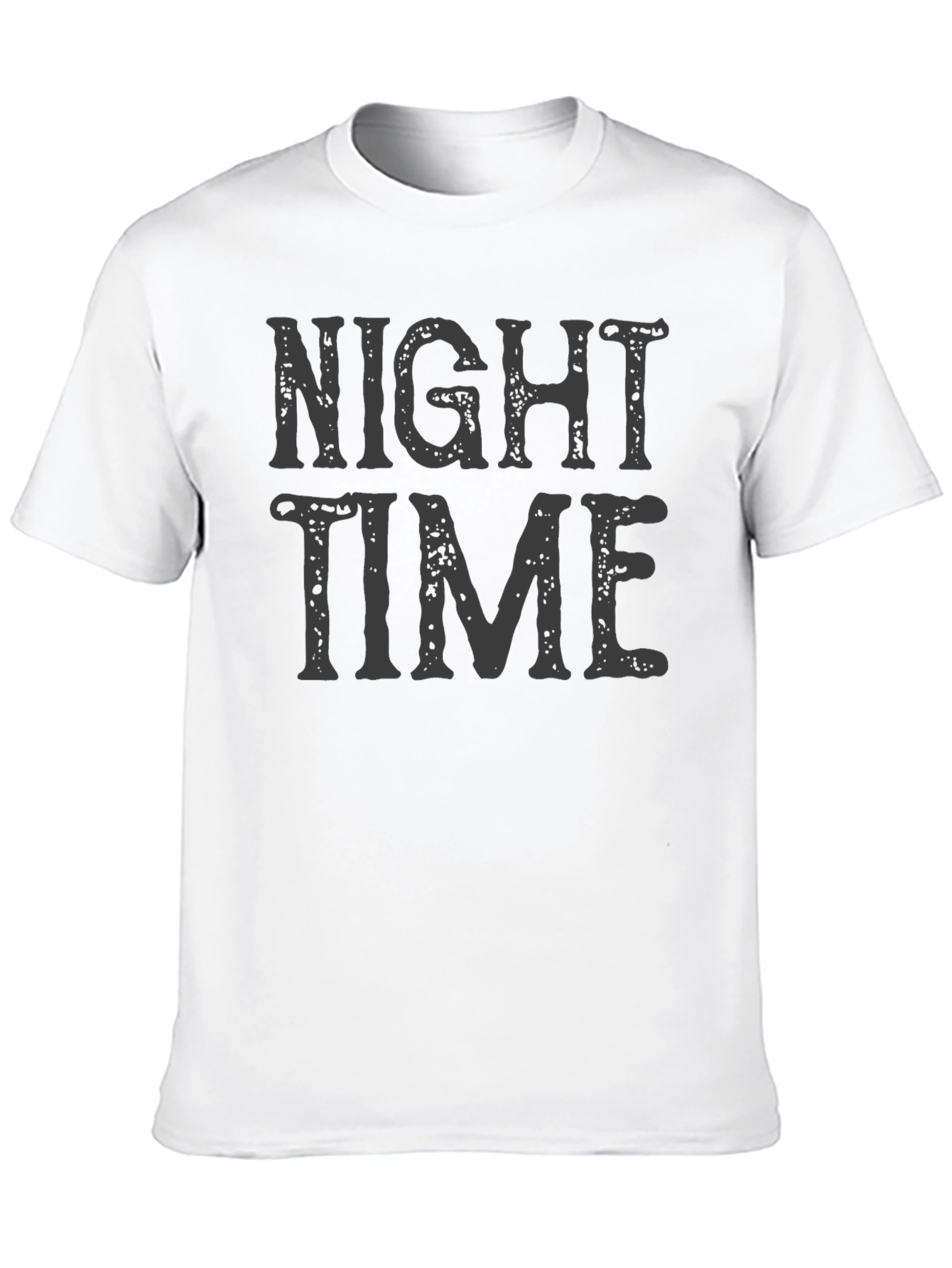Black Night Time Graphic Print T-Shirt - Casual Wear view 10