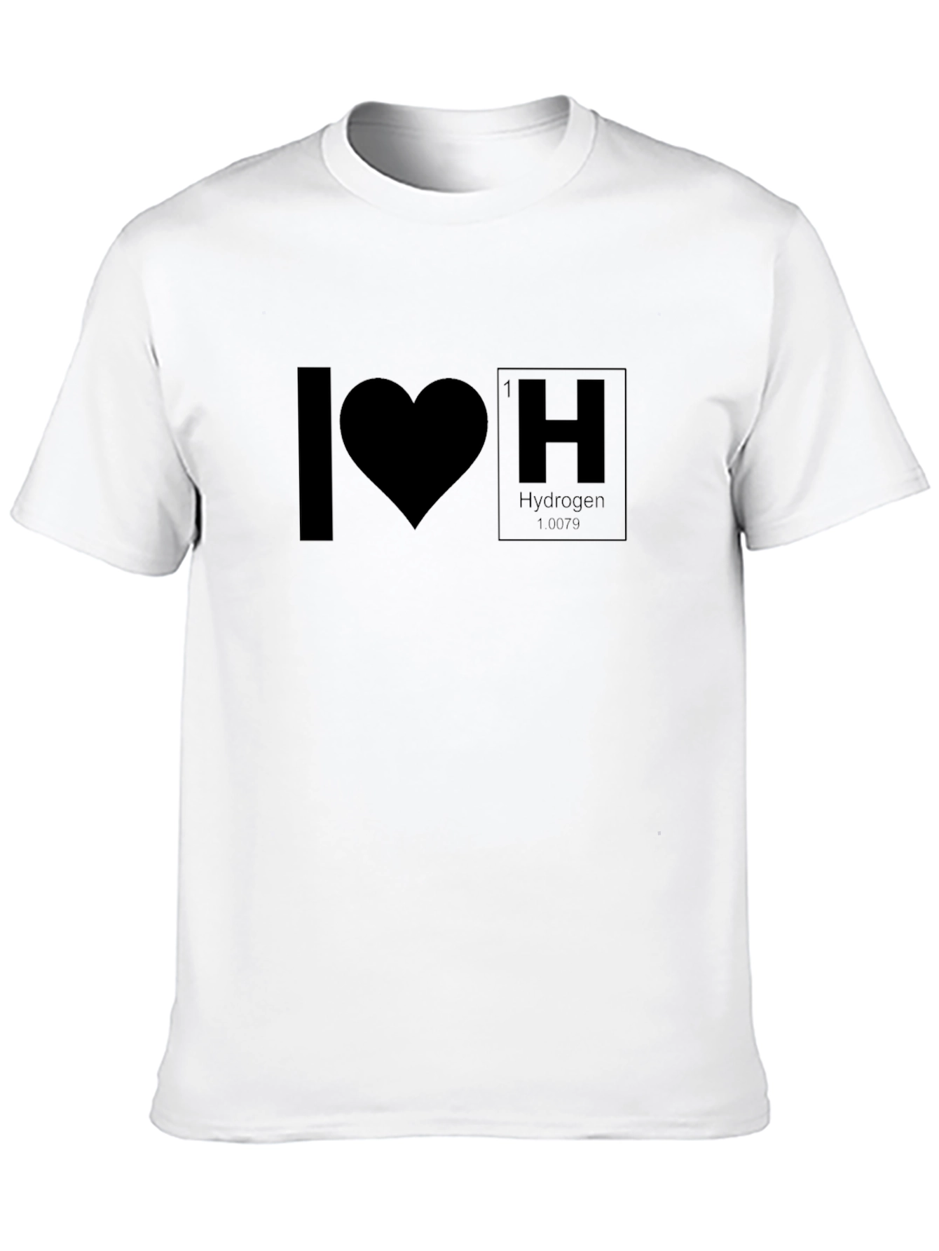 Black I Heart Hydrogen Black T-Shirt view 10