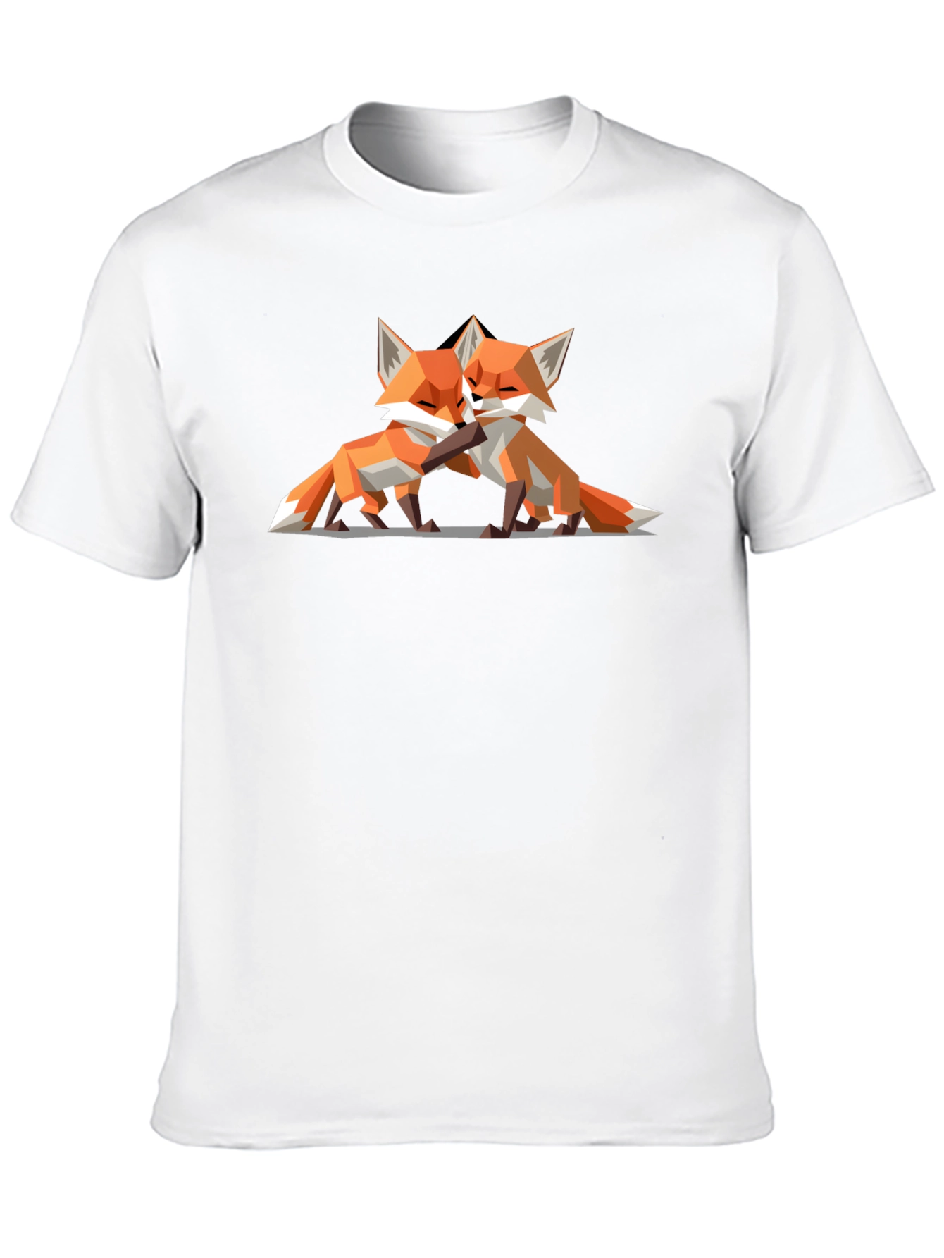 Black Geometric Fox T-Shirt - Modern Animal Lover Tee view 10