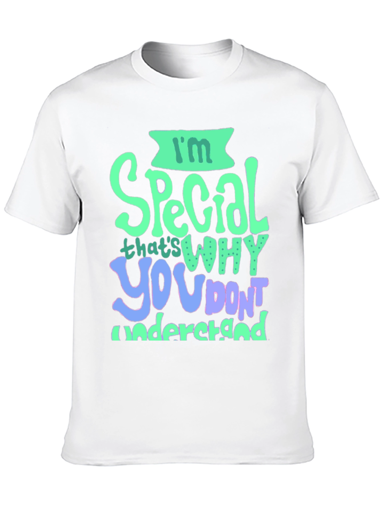 Black I'm Special Graphic Tee - Novelty T-Shirt view 10